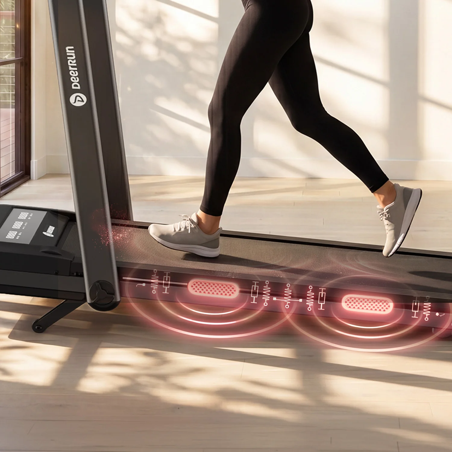 DeerRun Z10 Pro Muse Type 2 in 1 Foldable Treadmill with Remote Control, 12% Auto Incline - Image 12