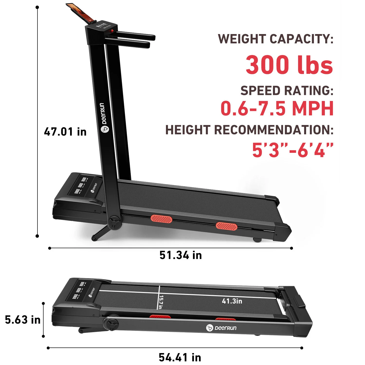 DeerRun Z10 Pro Muse Type 2 in 1 Foldable Treadmill with Remote Control, 12% Auto Incline - Image 15