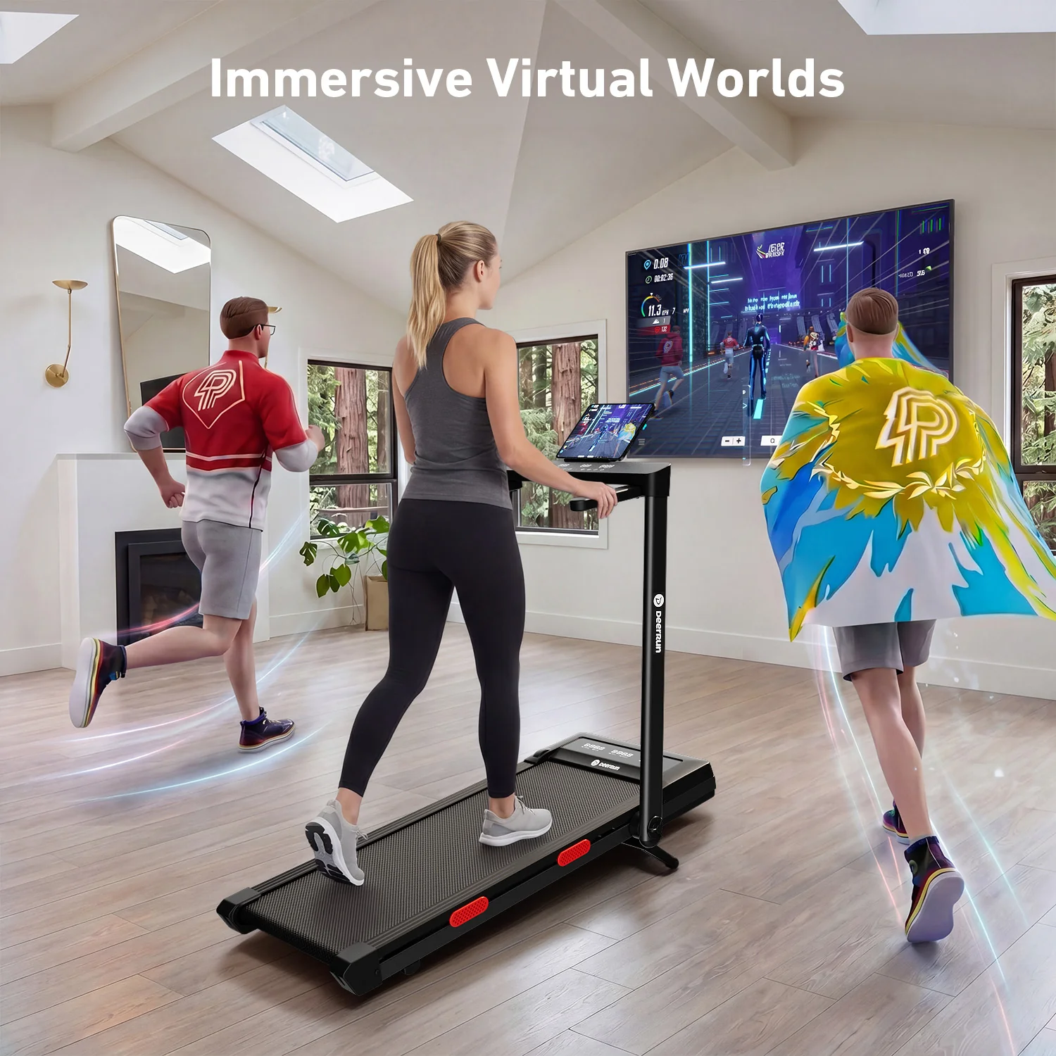 DeerRun Z10 Pro Muse Type 2 in 1 Foldable Treadmill with Remote Control, 12% Auto Incline - Image 9