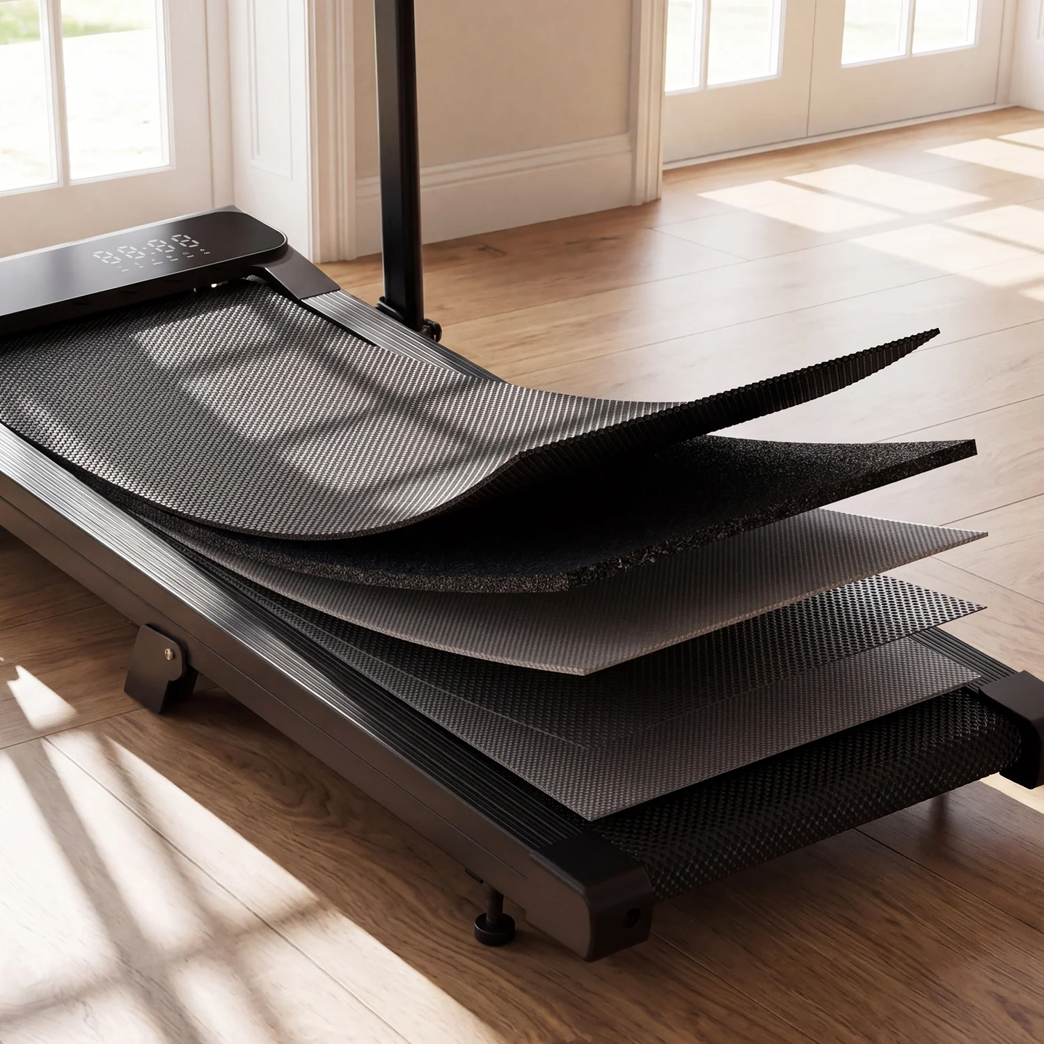 DeerRun A6 Plus Quiet 2-in-1 Foldable Treadmill for Home Walk, Run & Save Space -With 5% Incline, Handlebar & Full Display Screen - Image 19