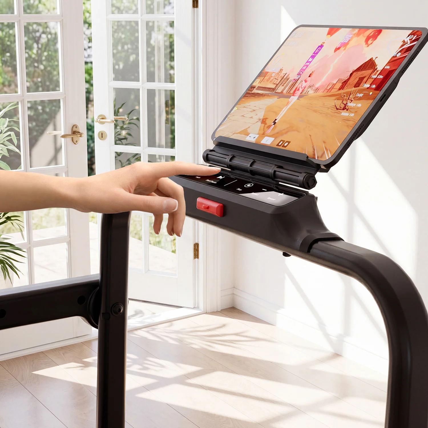 DeerRun A6 Plus Quiet 2-in-1 Foldable Treadmill for Home Walk, Run & Save Space -With 5% Incline, Handlebar & Full Display Screen - Image 21
