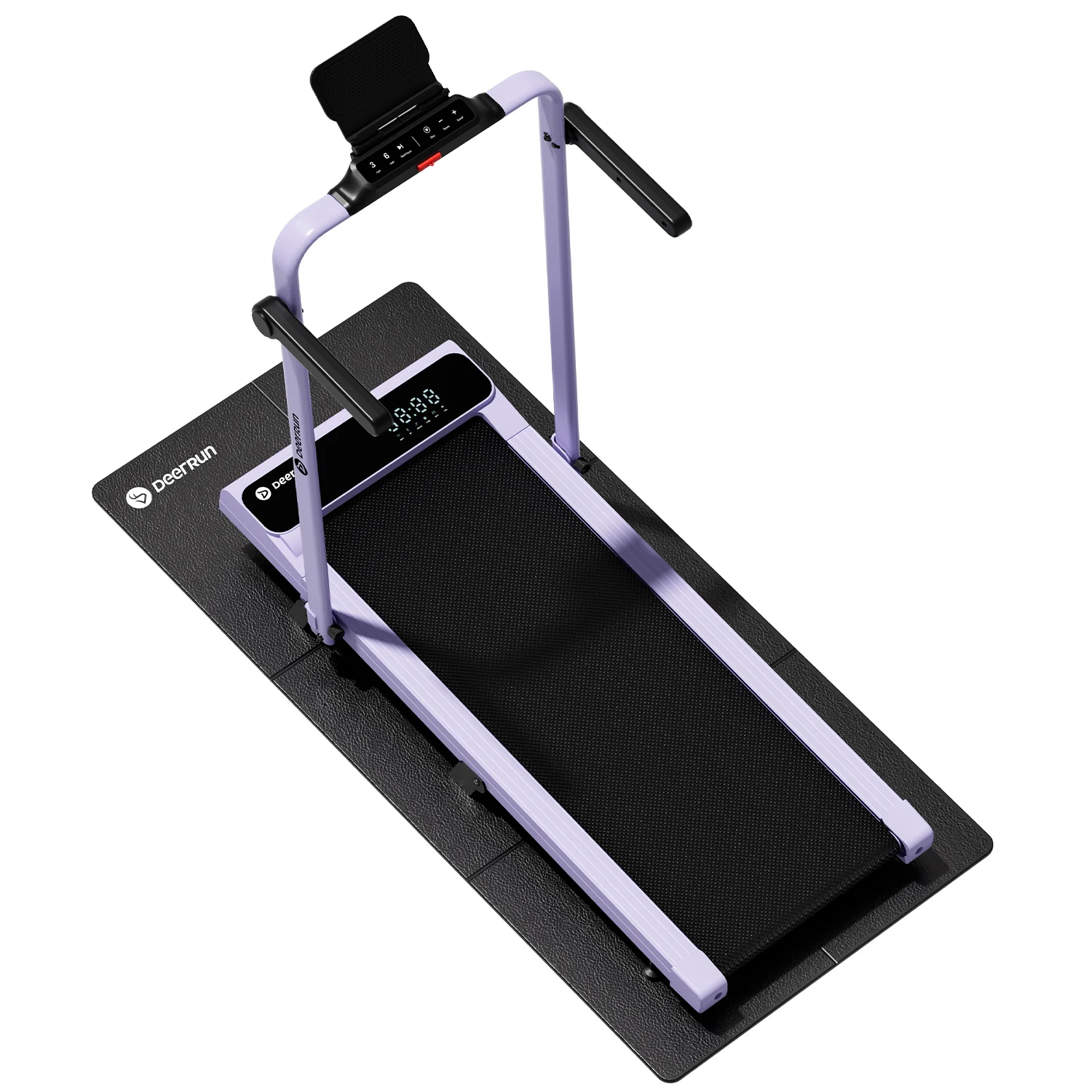 2026 New A6 Plus Handle 5% Incline 2 in 1 Foldable Treadmill with Whole Screen Upgraded Chip & NFC Support | 300 lbs, 7.5 mph, Purple - Image 24