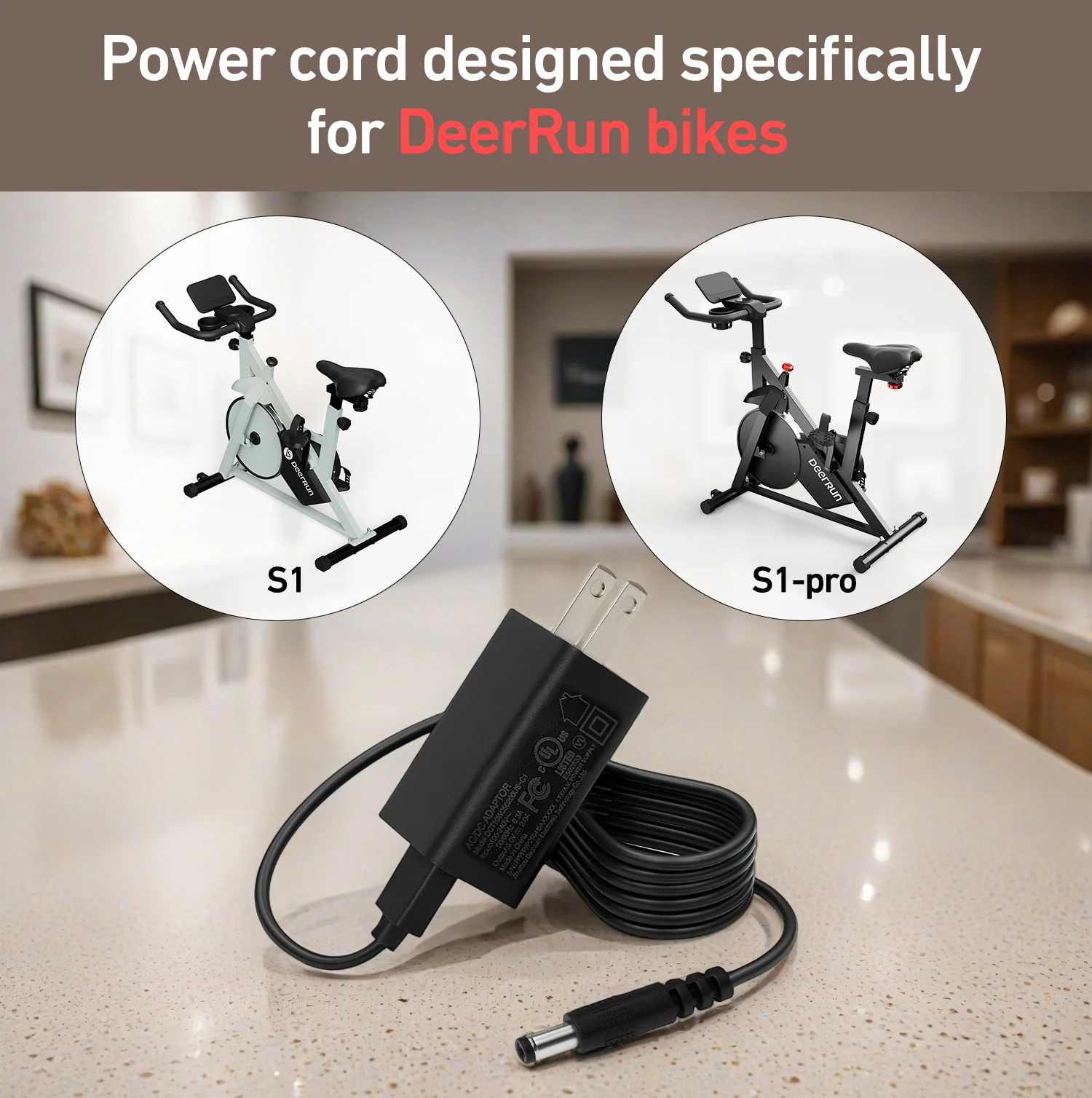DeerRun® Bike Extension Cord, 10 ft, 5V 2A, with Adapter - Image 3
