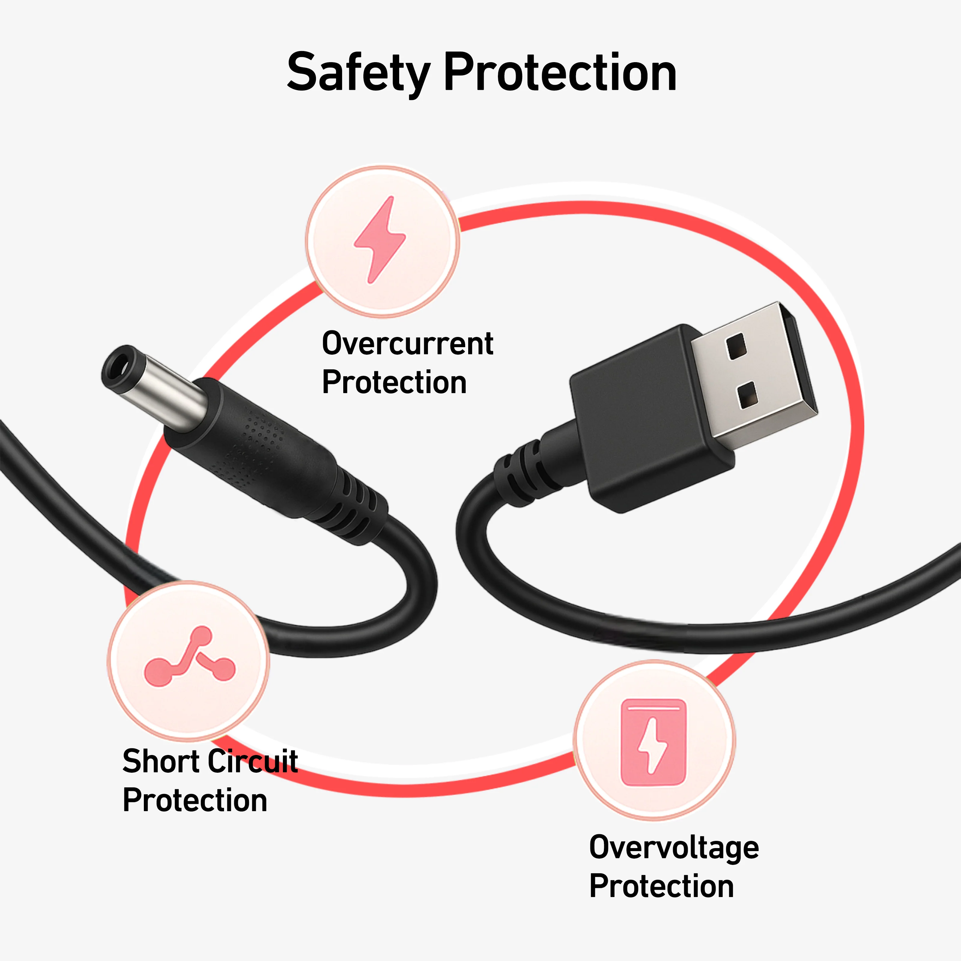 DeerRun® Bike Extension Cord, 10 ft, 5V 2A, with Adapter - Image 5