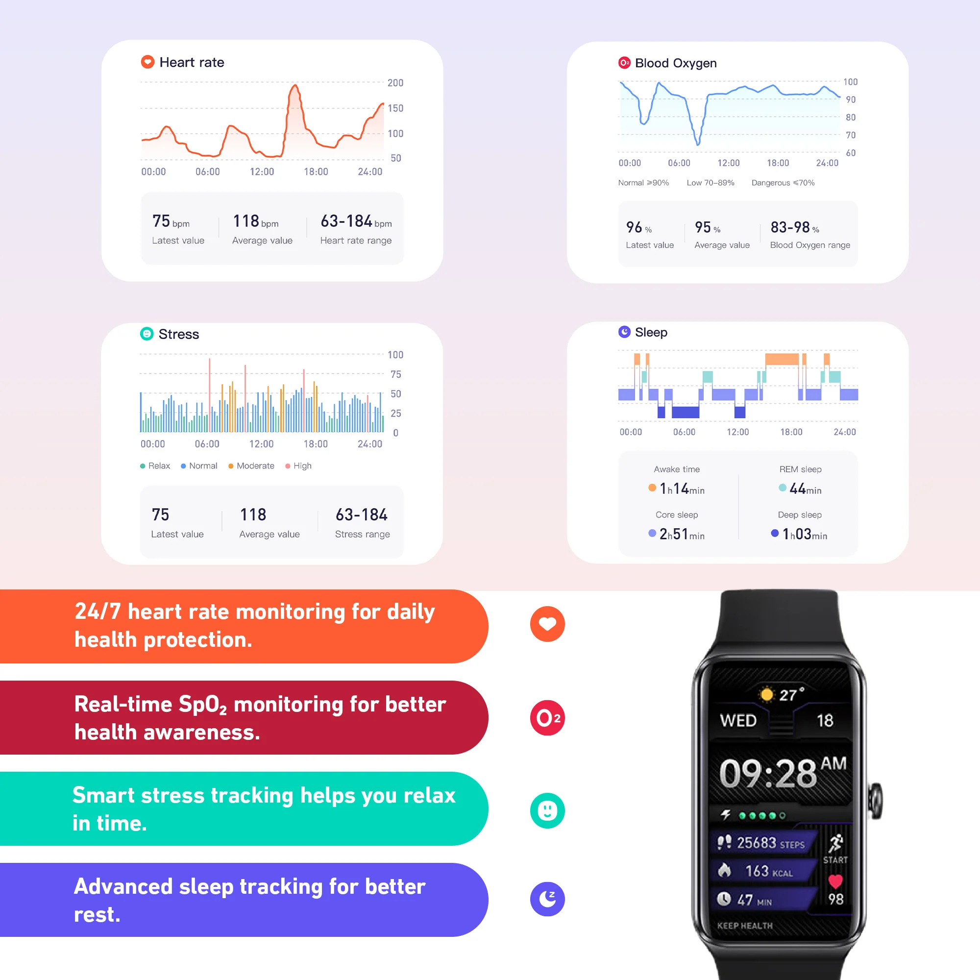 DeerRun® Fitness Smart Watch: Sync to PitPat App & Track Workouts - Image 18