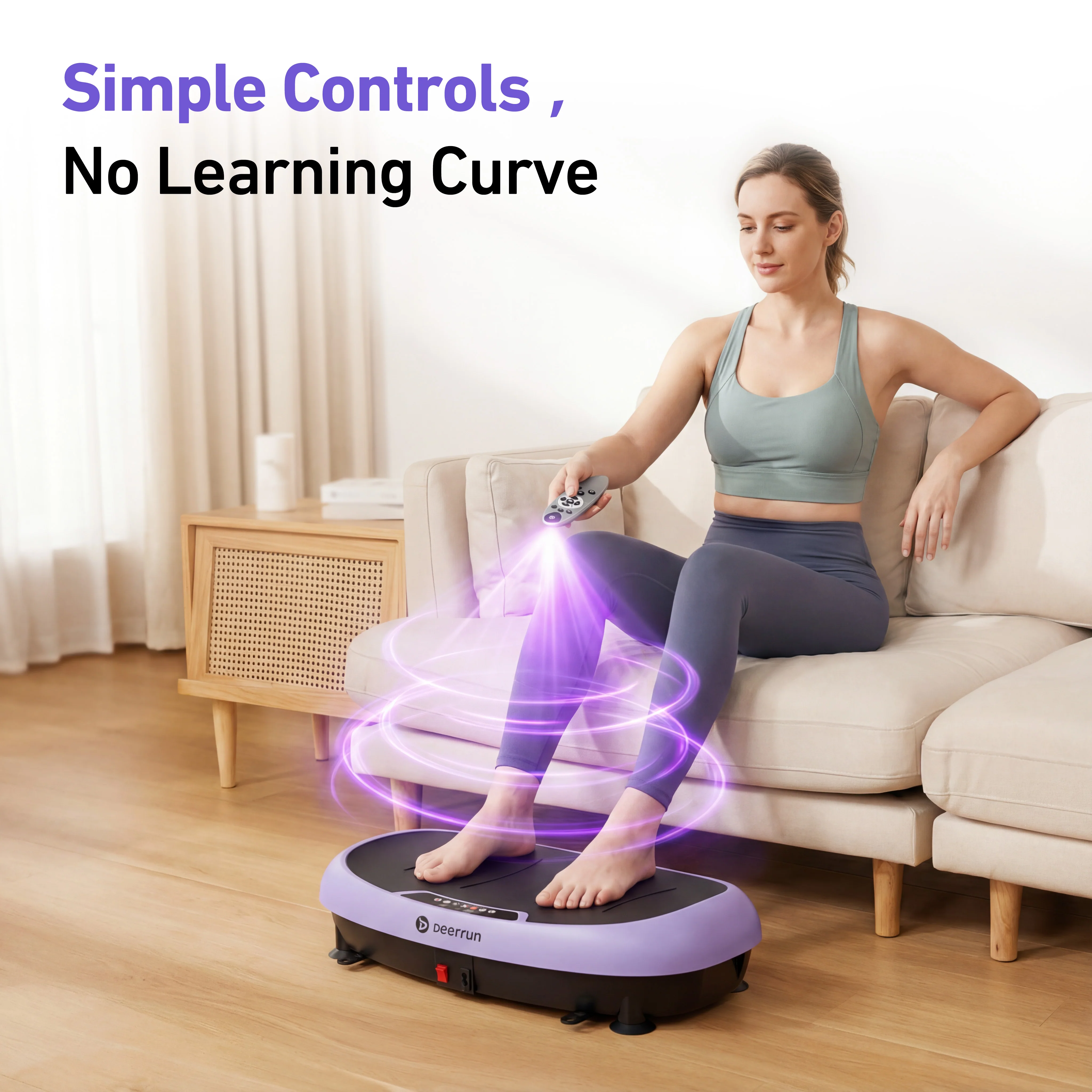 DeerRun® High-Power Full‑Body Vibration Plate Workout, 220lbs - Image 4