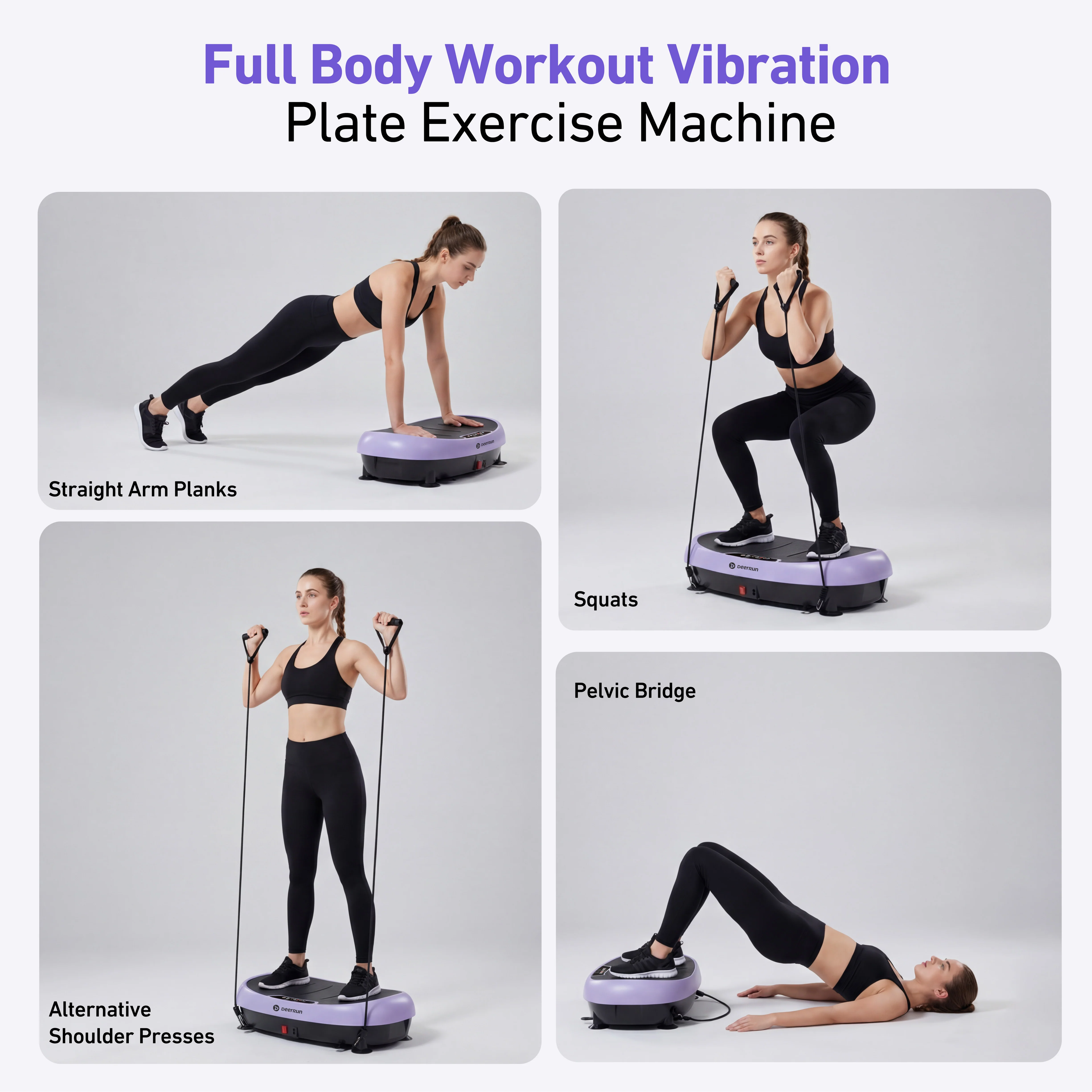 DeerRun® High-Power Full‑Body Vibration Plate Workout, 220lbs - Image 6