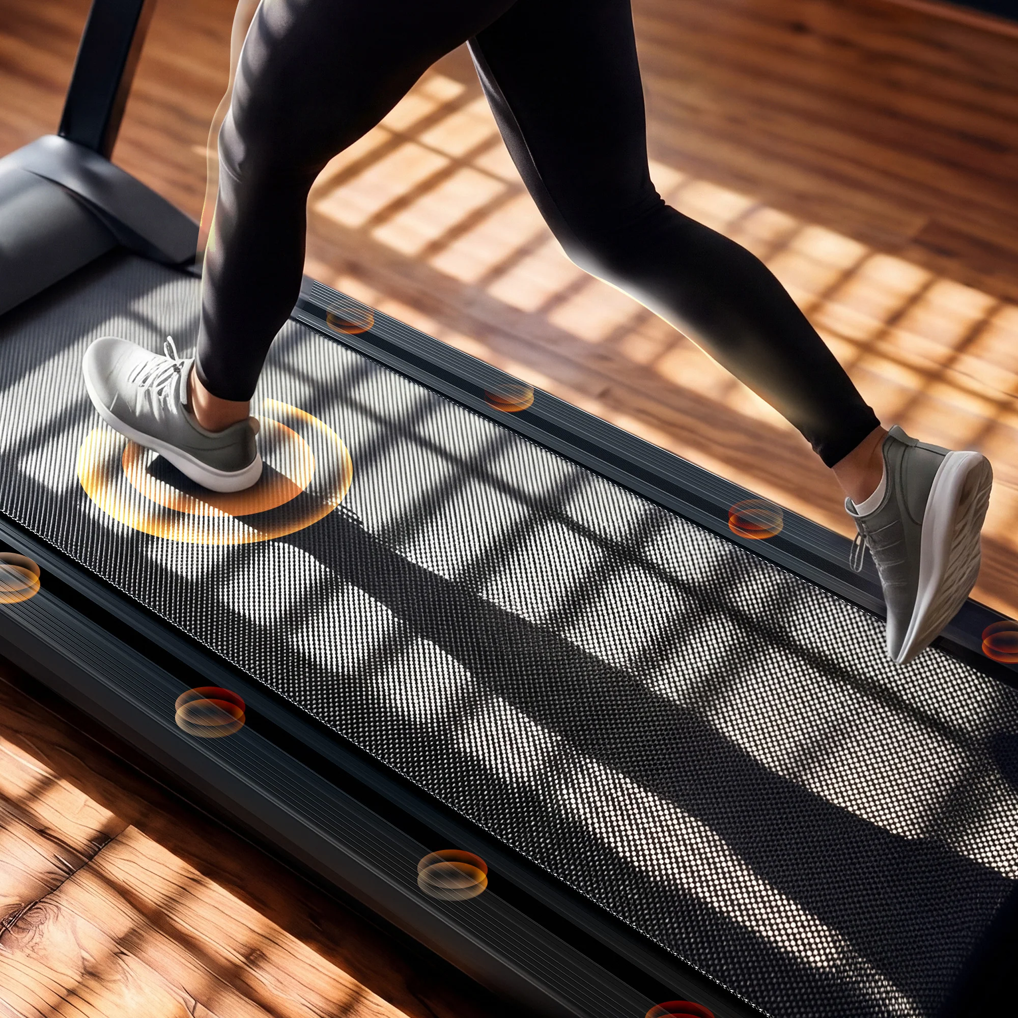 DeerRun All-New 2026 A1 Pro Move+ Smart Foldable Treadmill with 6% Incline & NFC | 350 lbs, 10 mph, Black - Image 10