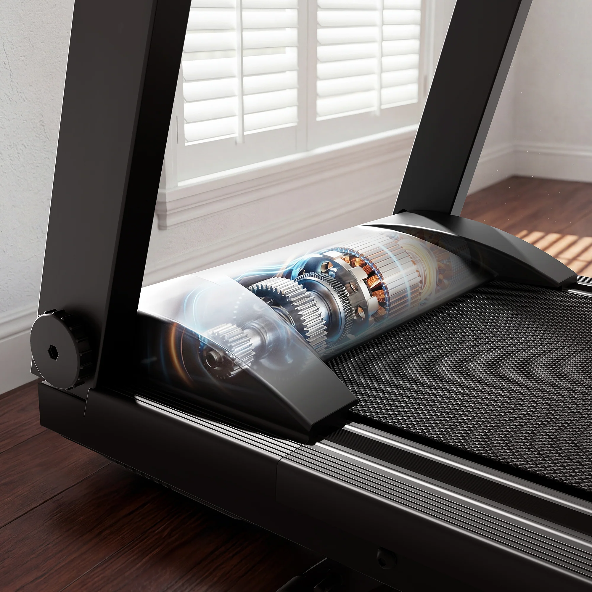 DeerRun All-New 2026 A1 Pro Move+ Smart Foldable Treadmill with 6% Incline & NFC | 350 lbs, 10 mph, Black - Image 27