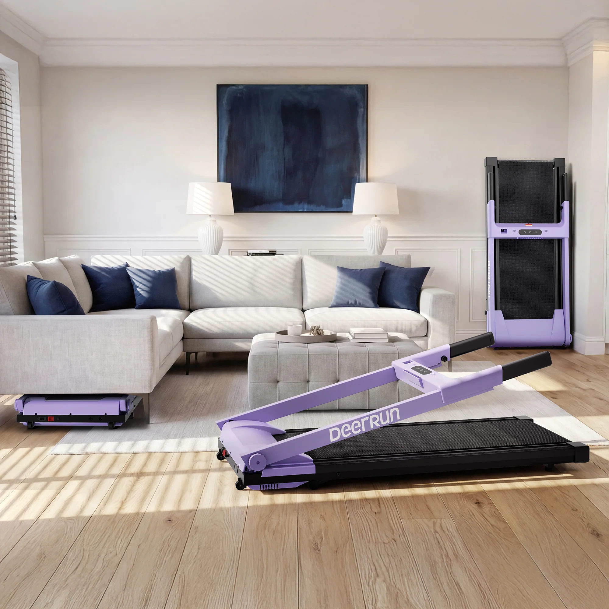 DeerRun All-New 2026 A1 Pro Move+  6% Incline Foldable Treadmill——Upgraded Chip & NFC Support | 350 lbs, 10 mph Dreamy Violet - Image 12