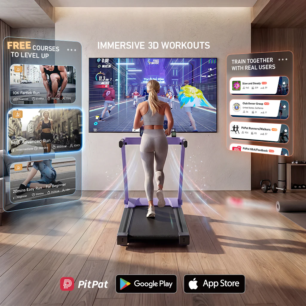 DeerRun All-New 2026 A1 Pro Move+  6% Incline Foldable Treadmill——Upgraded Chip & NFC Support | 350 lbs, 10 mph Dreamy Violet - Image 16