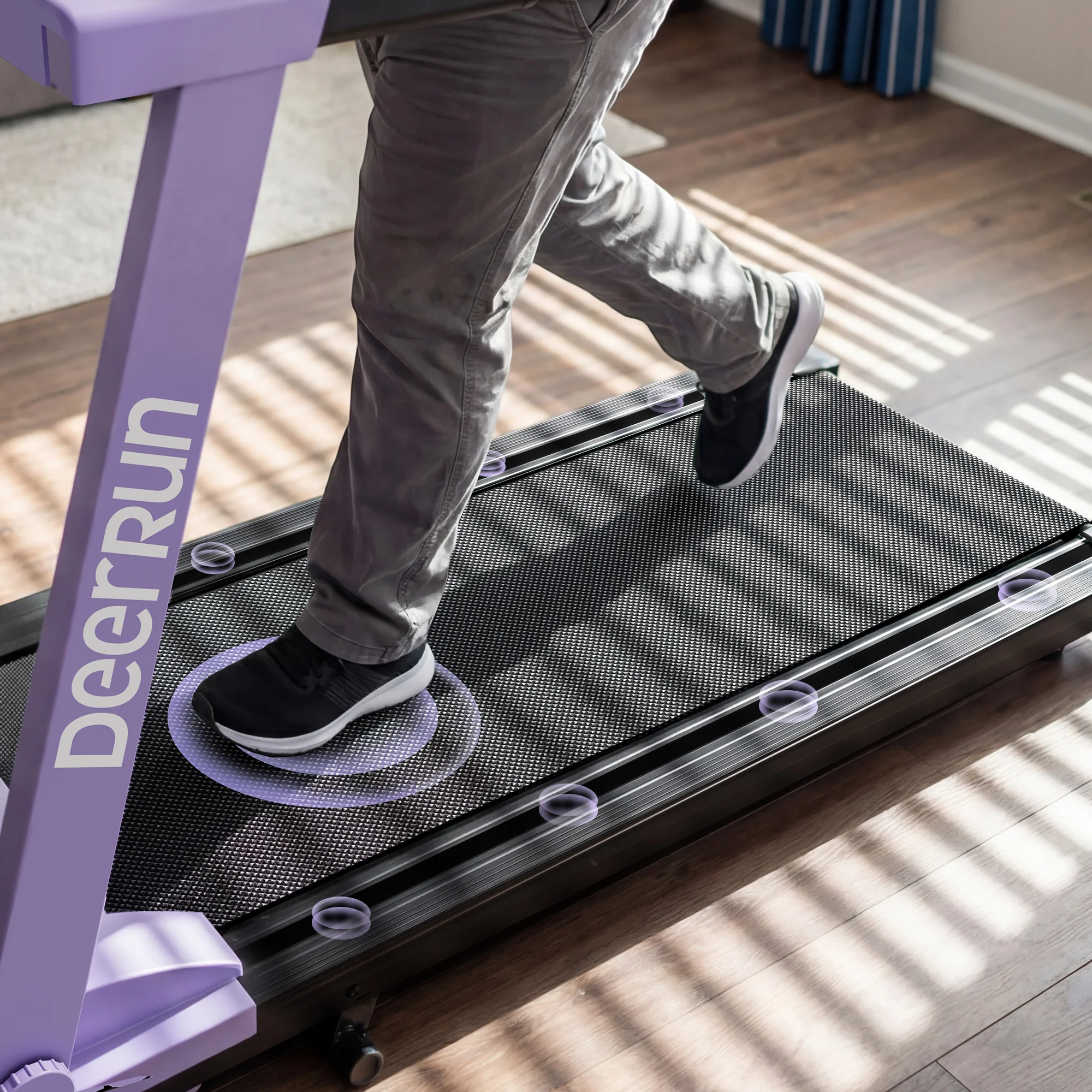 DeerRun All-New 2026 A1 Pro Move+  6% Incline Foldable Treadmill——Upgraded Chip & NFC Support | 350 lbs, 10 mph Dreamy Violet - Image 20
