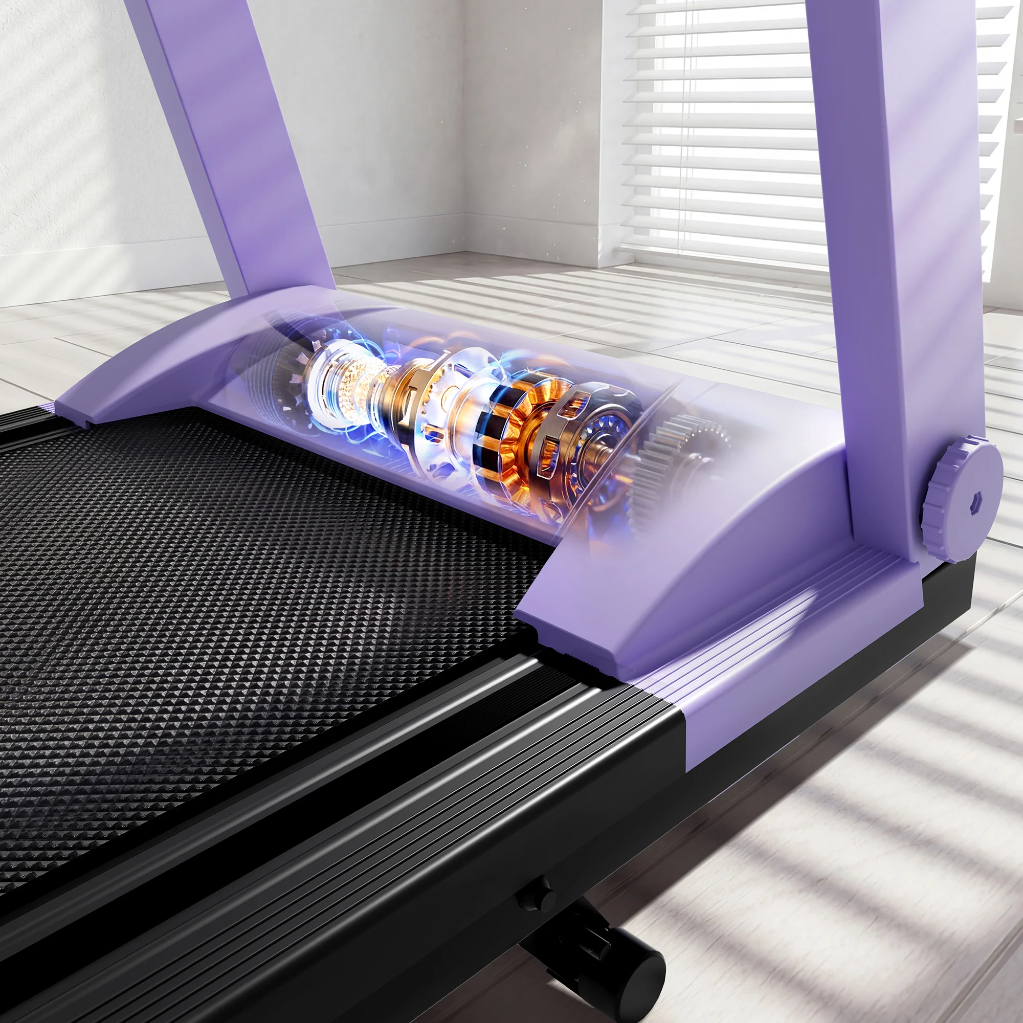 DeerRun All-New 2026 A1 Pro Move+  6% Incline Foldable Treadmill——Upgraded Chip & NFC Support | 350 lbs, 10 mph Dreamy Violet - Image 22