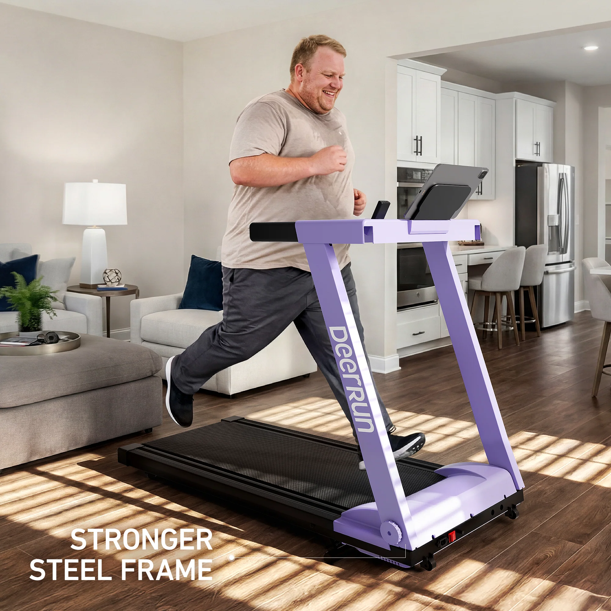 DeerRun All-New 2026 A1 Pro Move+  6% Incline Foldable Treadmill——Upgraded Chip & NFC Support | 350 lbs, 10 mph Dreamy Violet - Image 4