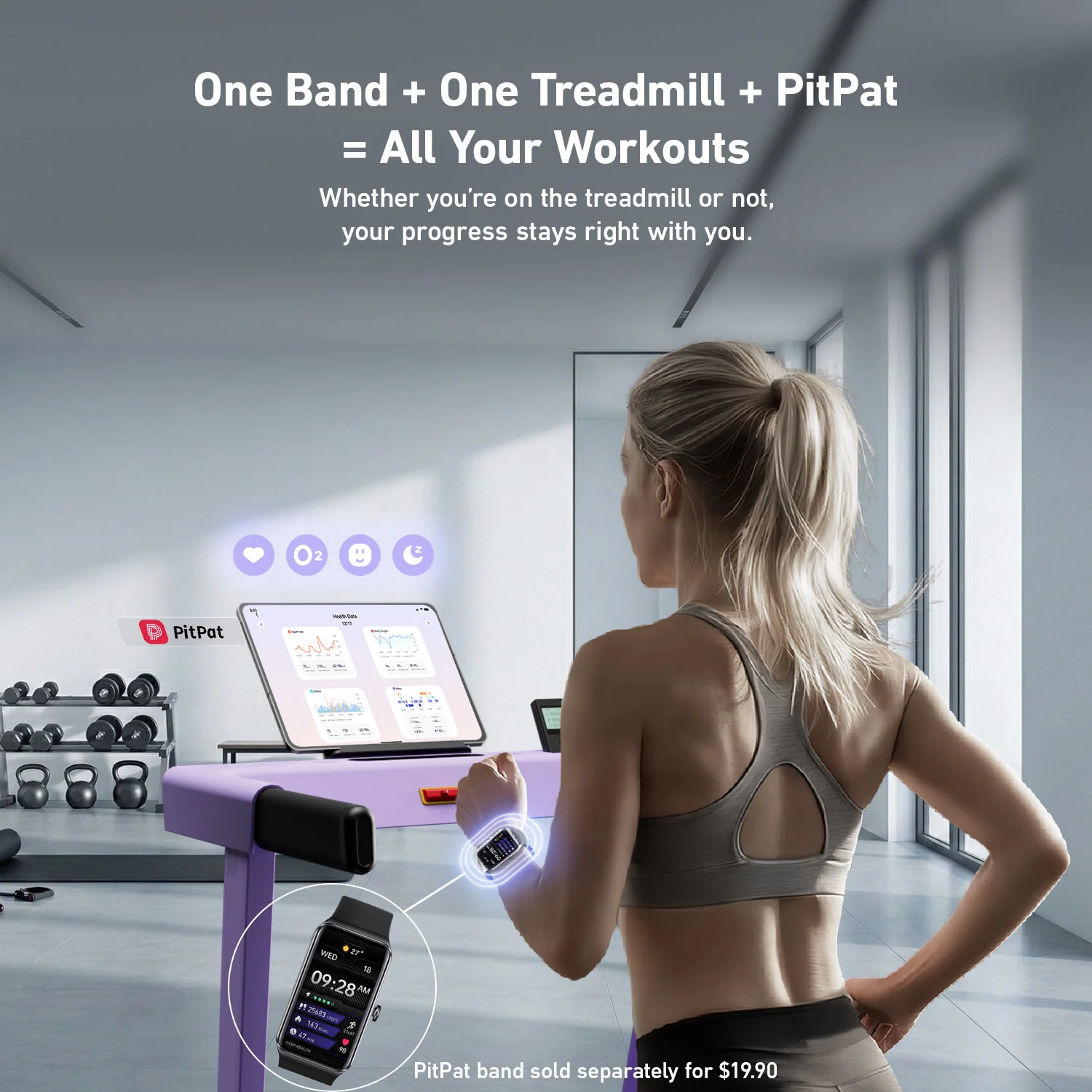 DeerRun All-New 2026 A1 Pro Move+  6% Incline Foldable Treadmill——Upgraded Chip & NFC Support | 350 lbs, 10 mph Dreamy Violet - Image 6