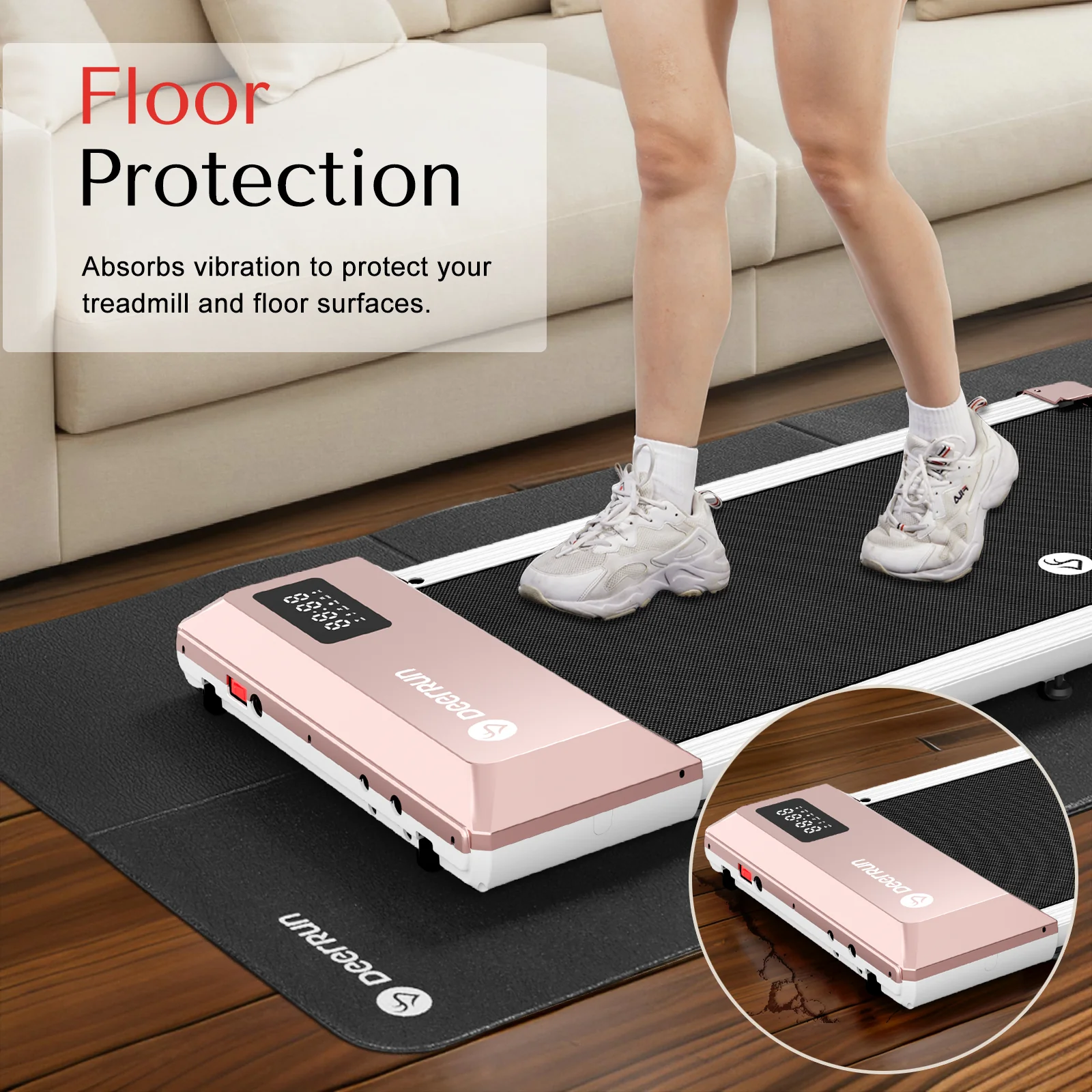 DeerRun® Foldable Treadmill Mat - Water, Slip & Noise Reduction - Image 7