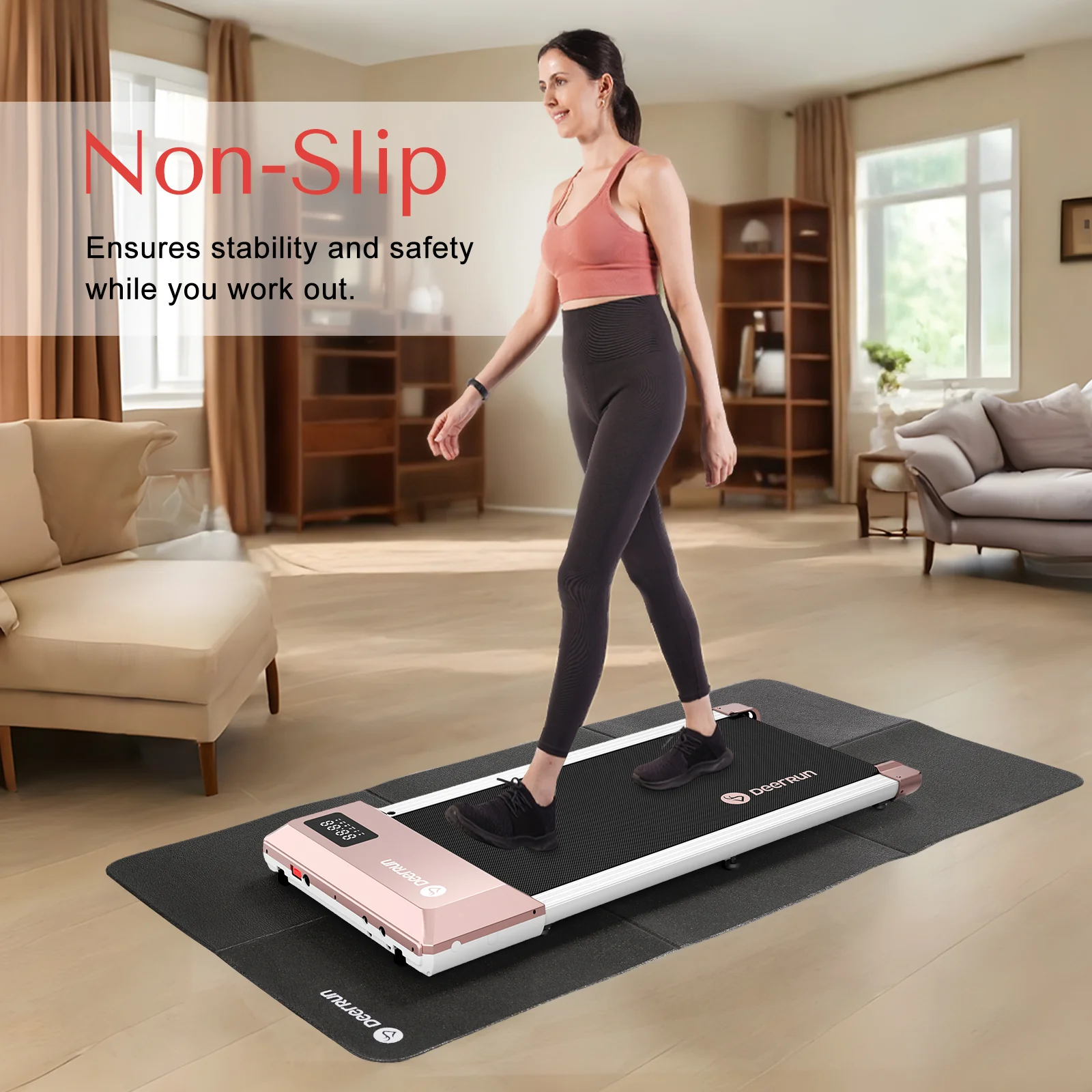 DeerRun® Foldable Treadmill Mat - Water, Slip & Noise Reduction - Image 8