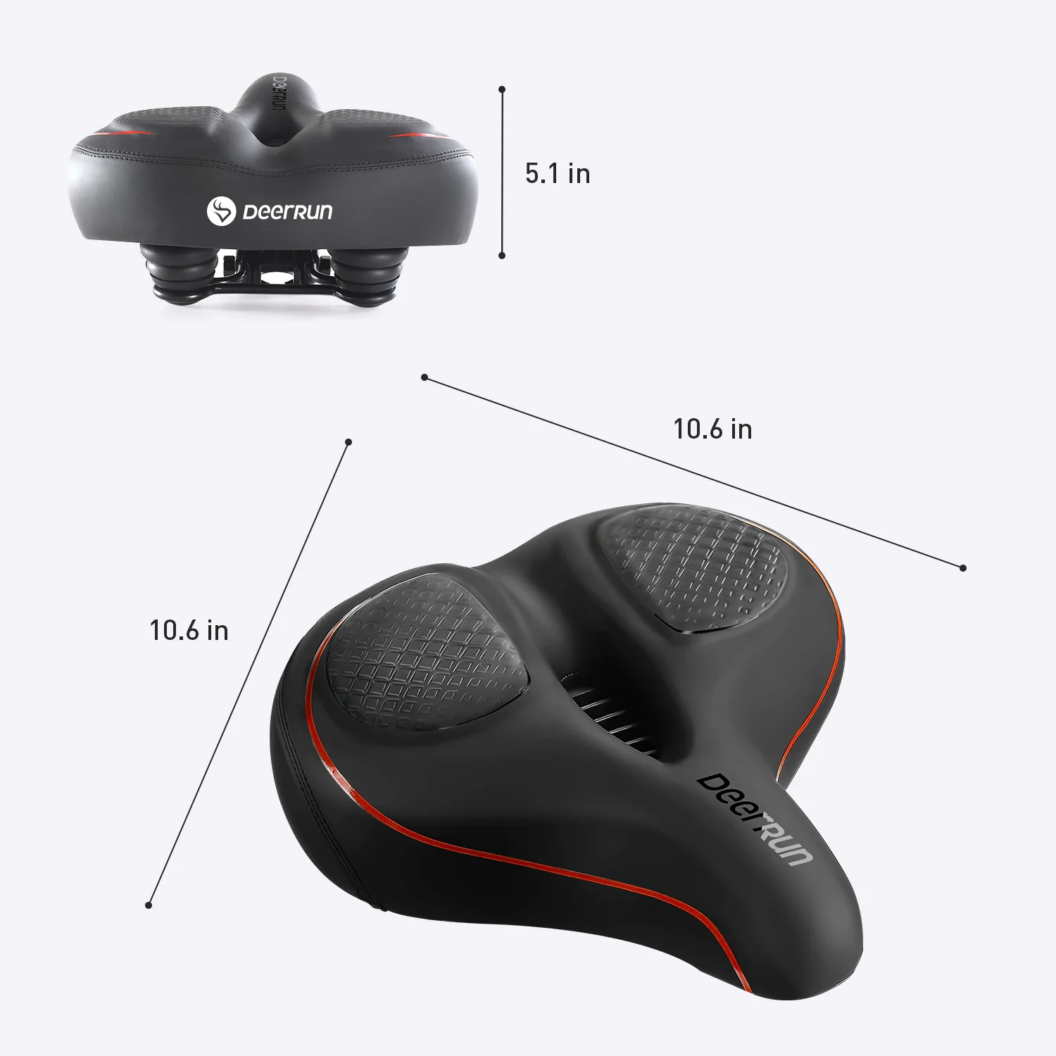DeerRun® Oversized Bike Seat for DeerRun Indoor Cycling Bike, Ergonomic Design Comfort Seat Cushion - Image 5