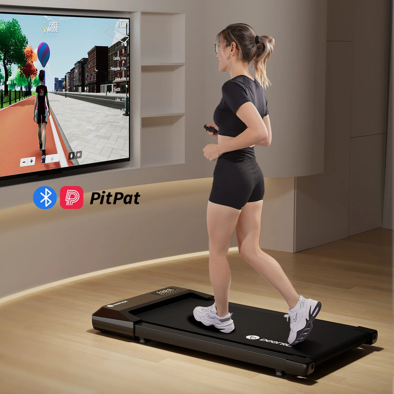 DeerRun Q1 Urban Plus Smart Walking pad Treadmill with Remote Control - 350 lbs - Image 4