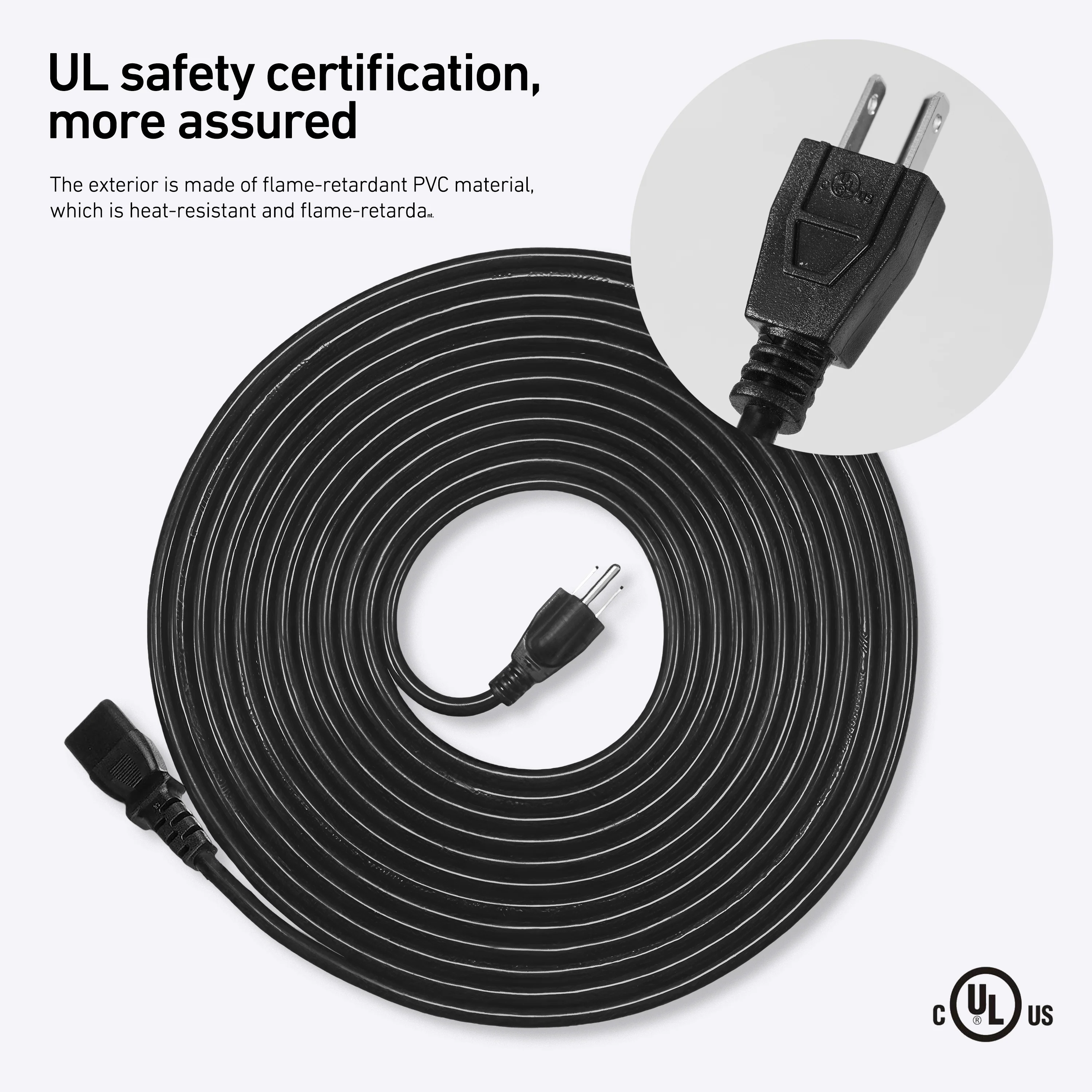 DeerRun® Extension Power Cord for Treadmills, 10ft, 13ft - Image 4