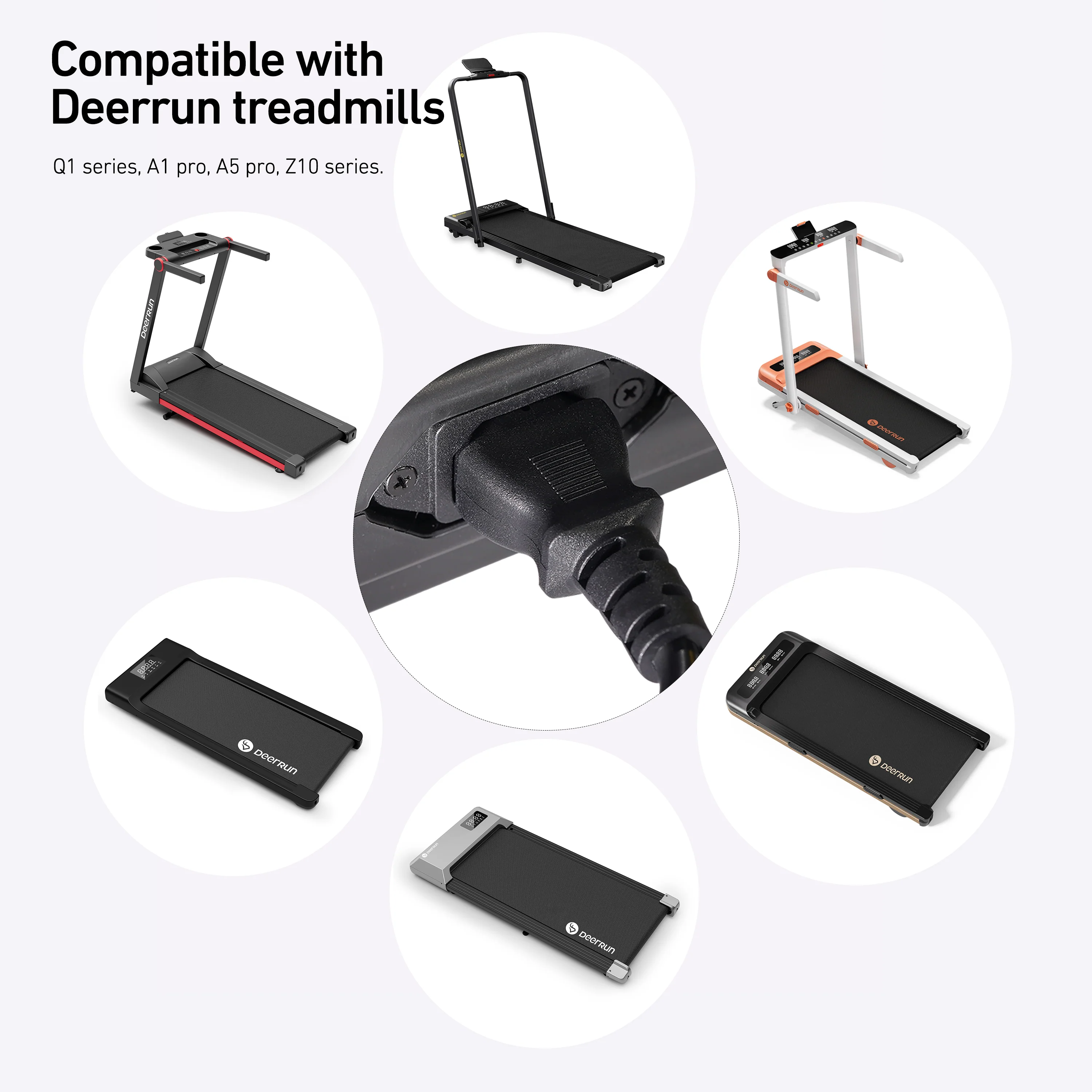 DeerRun® Extension Power Cord for Treadmills, 10ft, 13ft - Image 5
