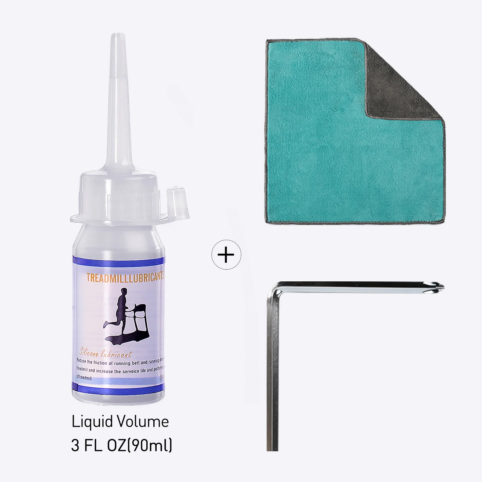 DeerRun®Treadmill Maintenance Kit--Professional Belt Lubricant 3oz/6oz, Towel, L-Type Screwdriver with Phillips and Allen Wrench - Image 7