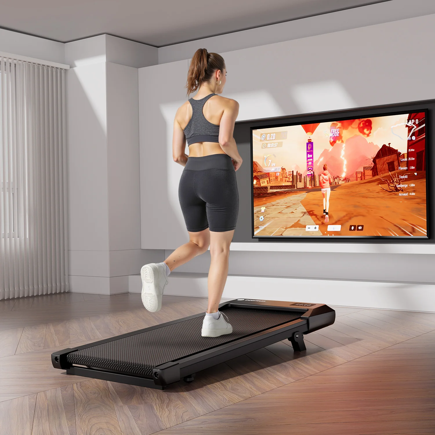 DeerRun Q2 Urban Smart Walking Pad with Incline Treadmill Remote Control - Image 10