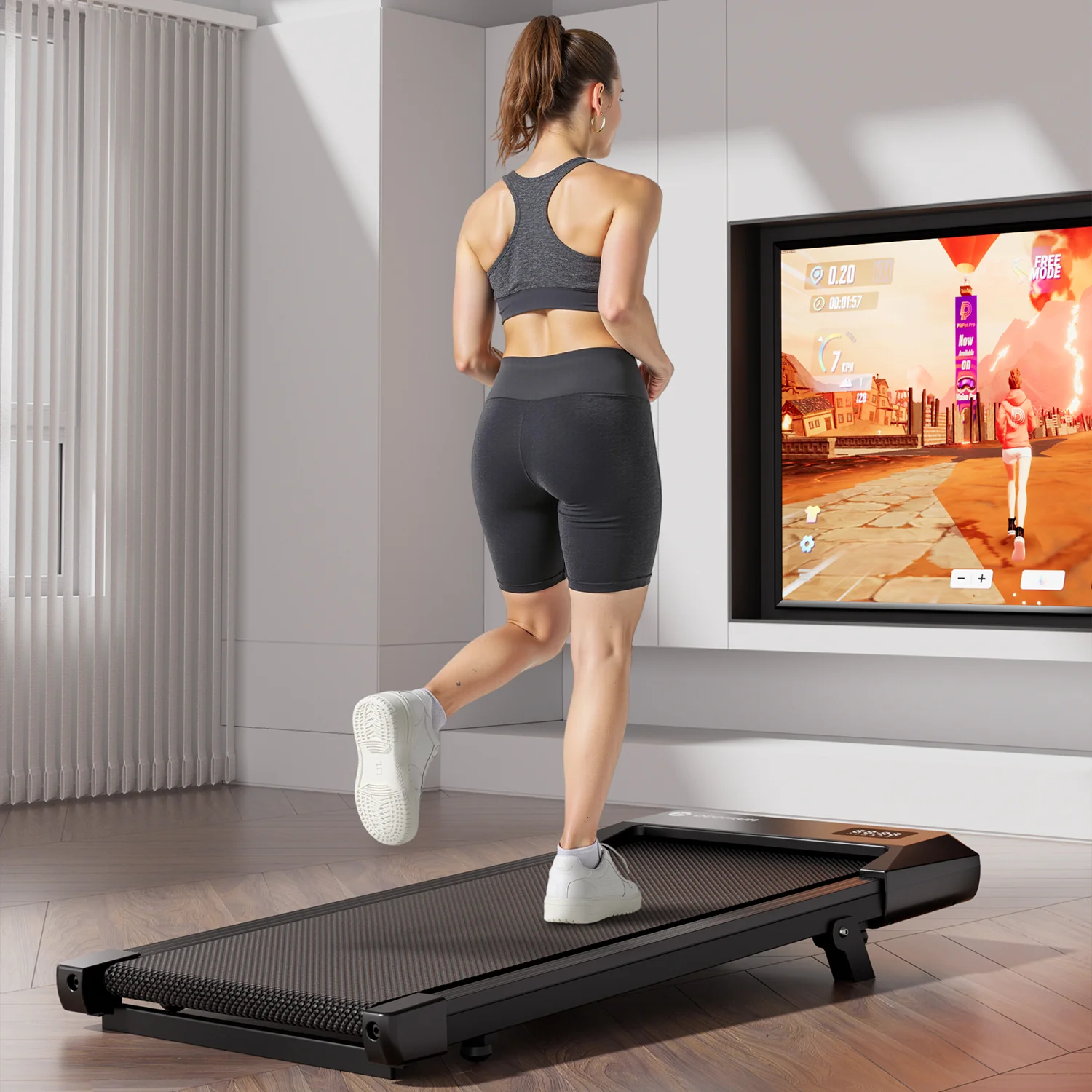 DeerRun Q2 Urban Smart Walking Pad with Incline Treadmill Remote Control - Image 5