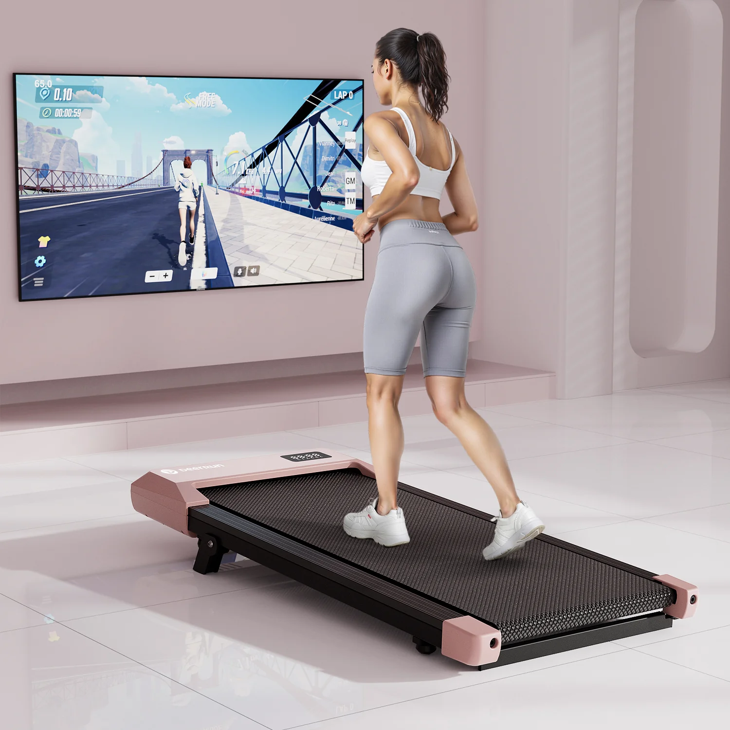 DeerRun Q2 Urban Smart Walking Pad with 7% Incline Treadmill Remote Control - Image 5