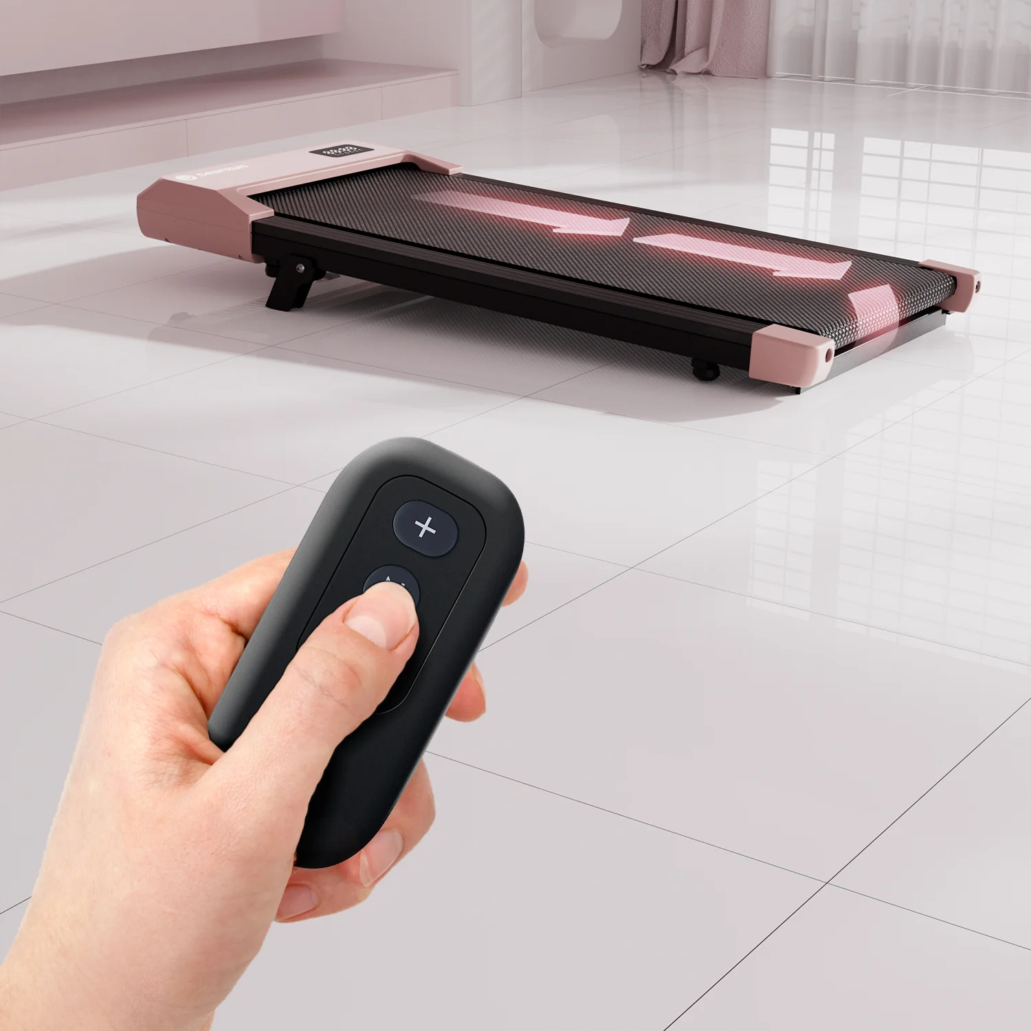 DeerRun Q2 Urban 7% Incline Under-desk Walking Pad with Smart Control | Rose Gold - Image 15