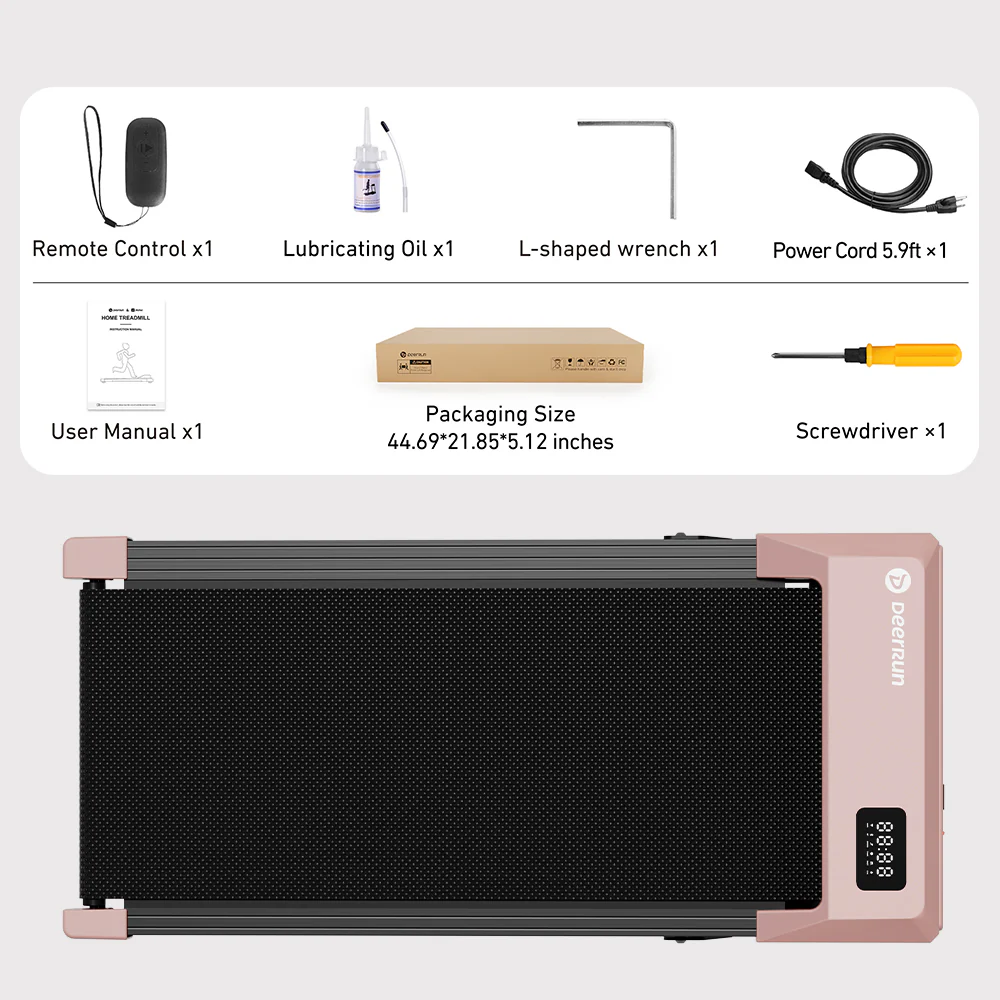 DeerRun Q2 Urban 7% Incline Under-desk Walking Pad with Smart Control | Rose Gold - Image 20