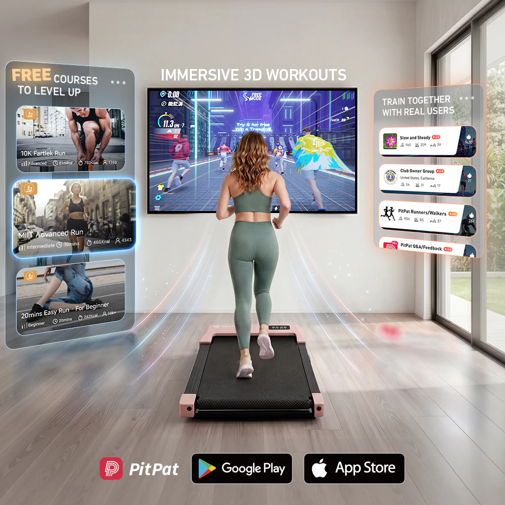 DeerRun Q2 Urban 7% Incline Under-desk Walking Pad with Smart Control | Rose Gold - Image 7