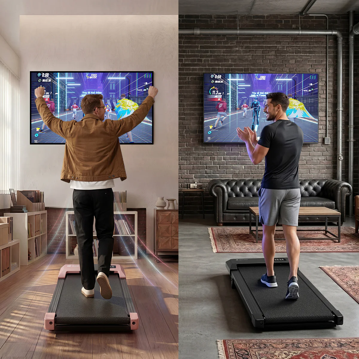 DeerRun Q2 Urban Plus Smart Walking Pad with 7% Incline for Space-Saving Active Walking Rose Gold - Image 11