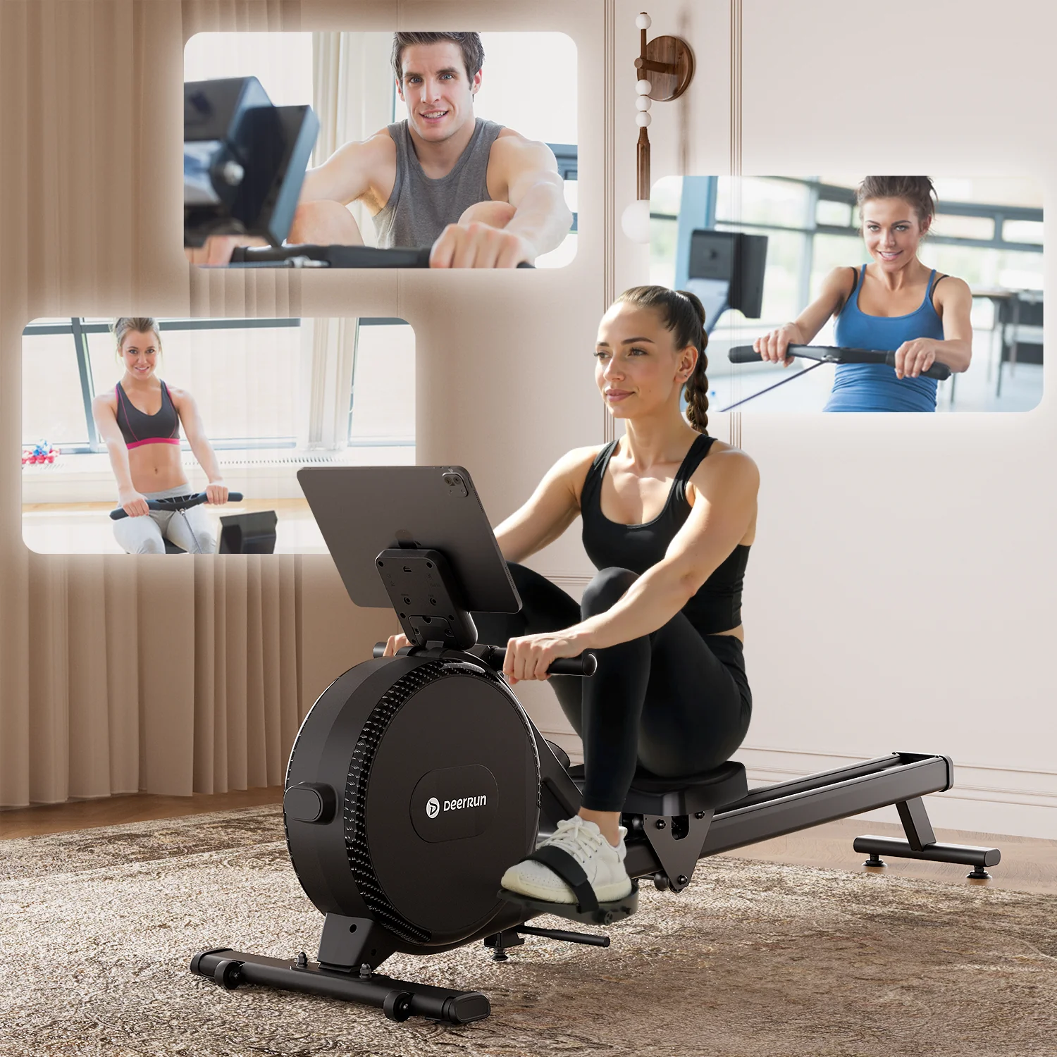 DeerRun R1 Pro Ultra-Quiet 32-Level Magnetic Resistance Smart Rower for Home - Image 10