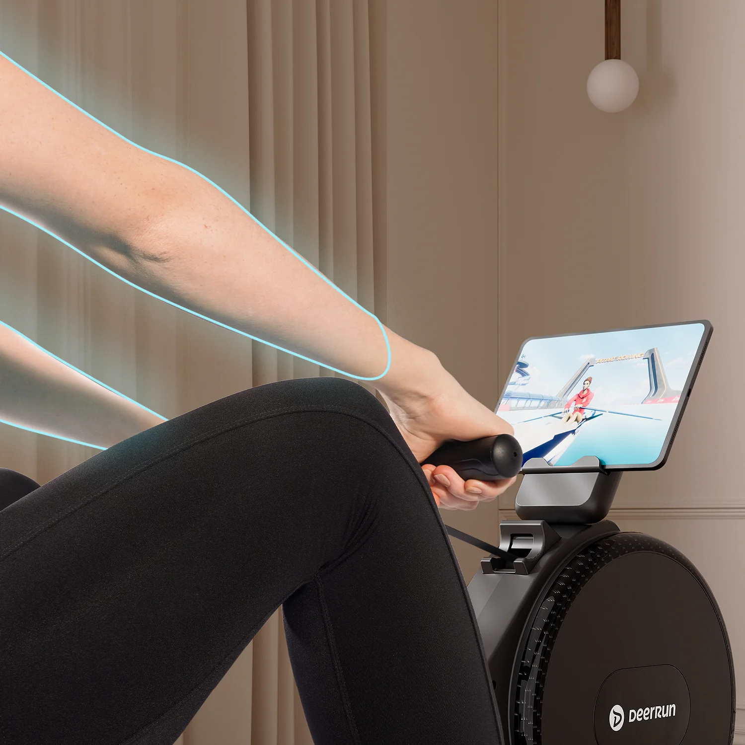 DeerRun R1 Pro Ultra-Quiet 32-Level Magnetic Resistance Smart Rower for Home - Image 8