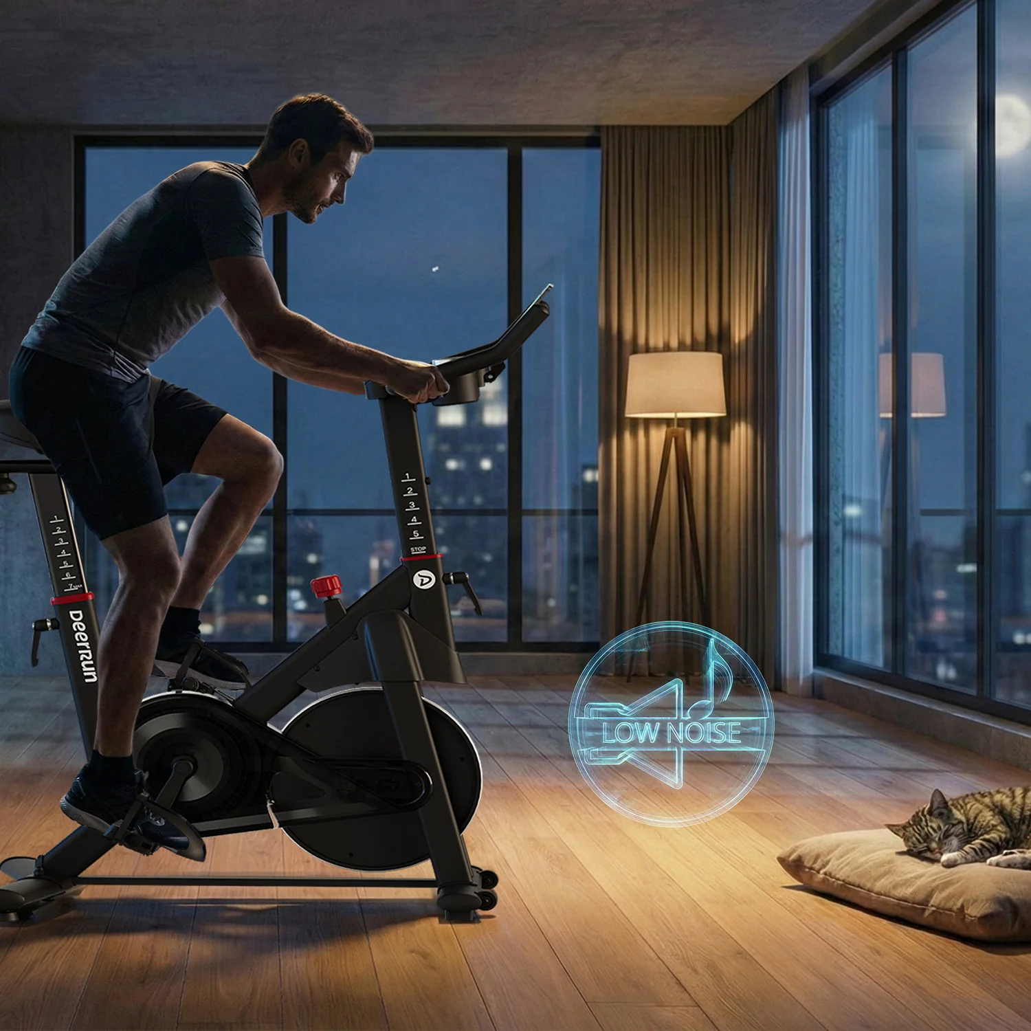 DeerRun S500 PM 25-level Magnetic Resistance Indoor Smart Bike with One-Way Bearing System - Image 10
