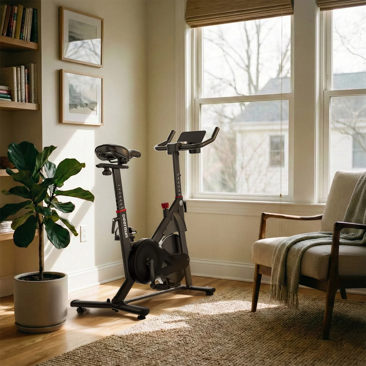 DeerRun S500 PM 25-level Magnetic Resistance Indoor Smart Bike with One-Way Bearing System - Image 13