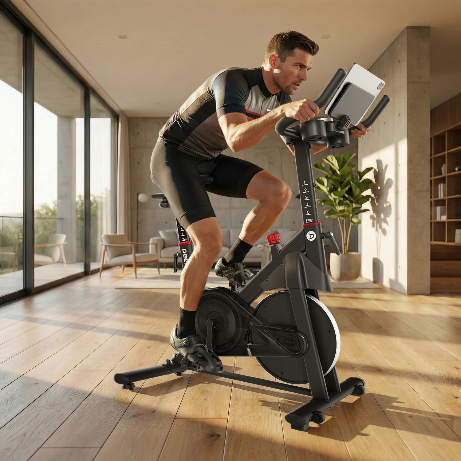 DeerRun S500 PM 25-level Magnetic Resistance Indoor Smart Bike with One-Way Bearing System - Image 6