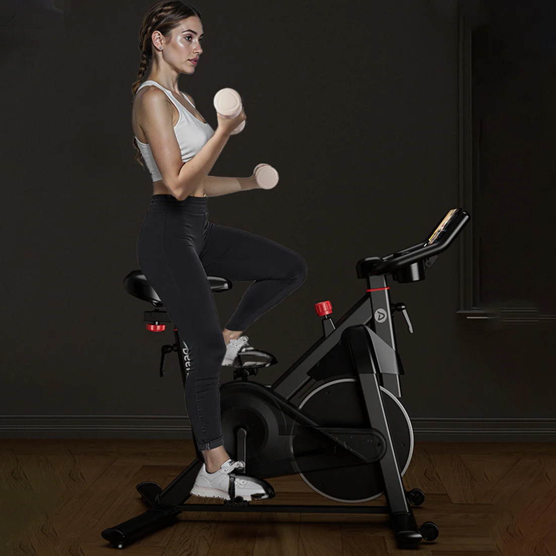 DeerRun S500 Pro King Size Indoor Exercise Bike for Tall Riders 32 Magnetic Adjustable Resistance, LED Screen - Image 21