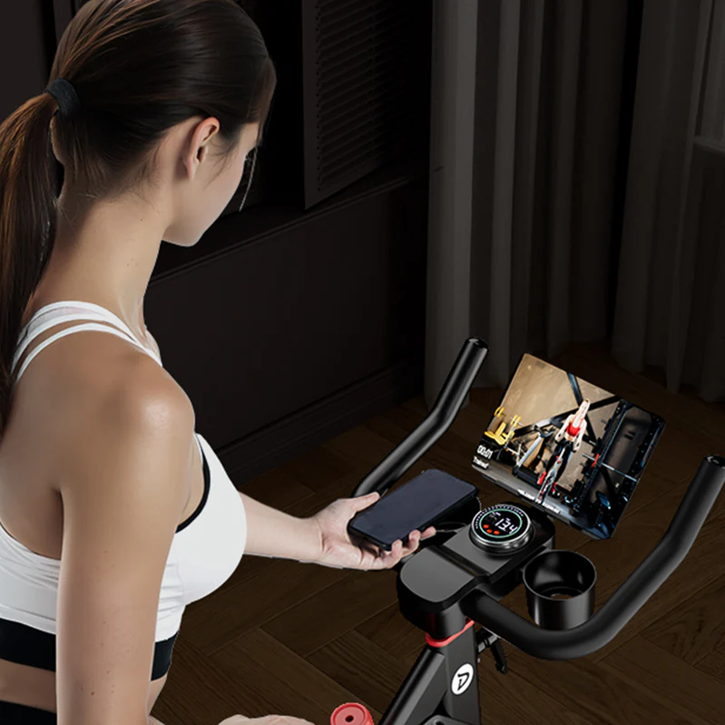 DeerRun S500 Pro King Size Indoor Exercise Bike for Tall Riders 32 Magnetic Adjustable Resistance, LED Screen - Image 22