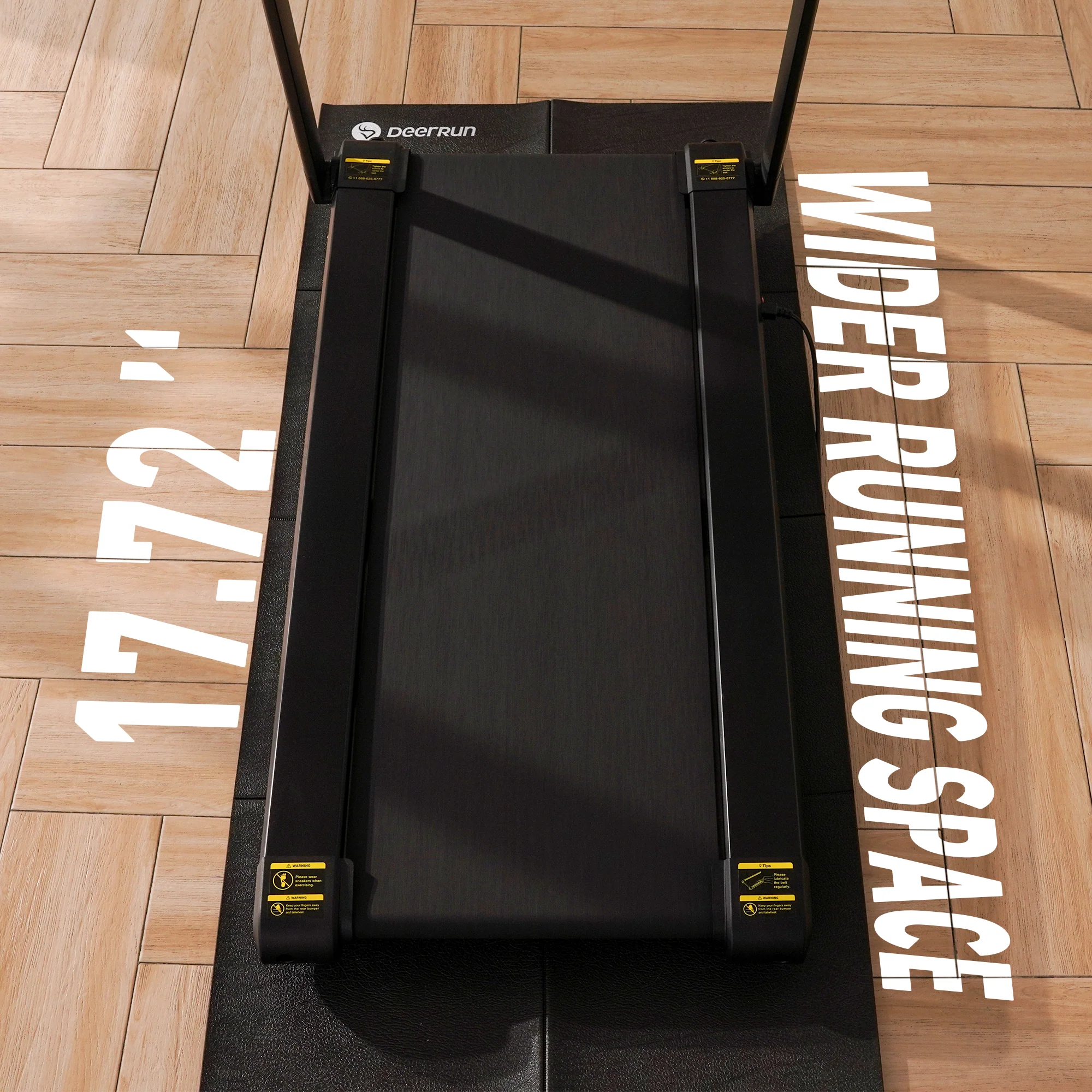 DeerRun X20 Incline Home Treadmill with 15% Auto Incline & Full Running Deck | 400 lbs, 11.3 mph - Image 3