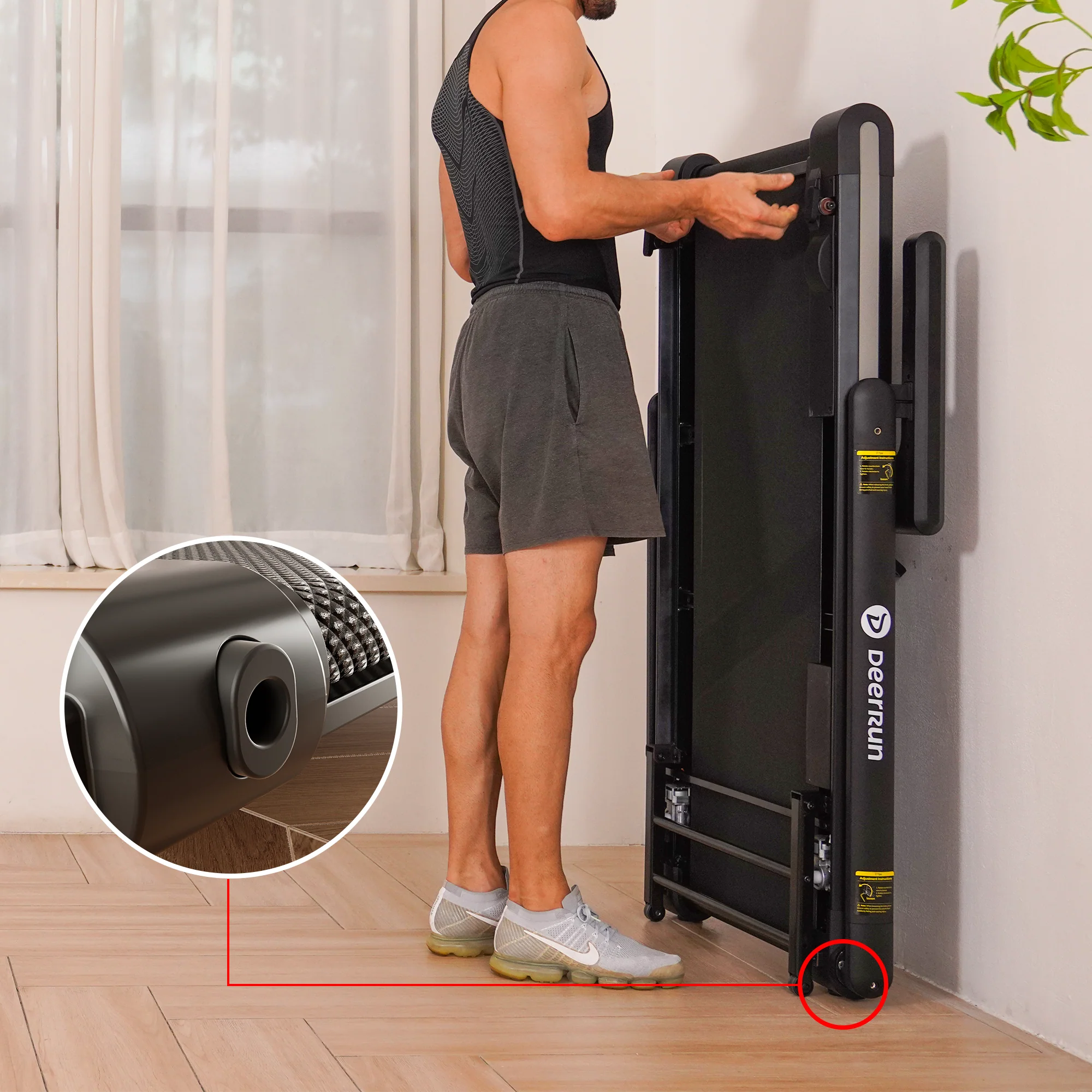 DeerRun X20 Incline Home Treadmill with 15% Auto Incline & Full Running Deck | 400 lbs, 11.3 mph - Image 5