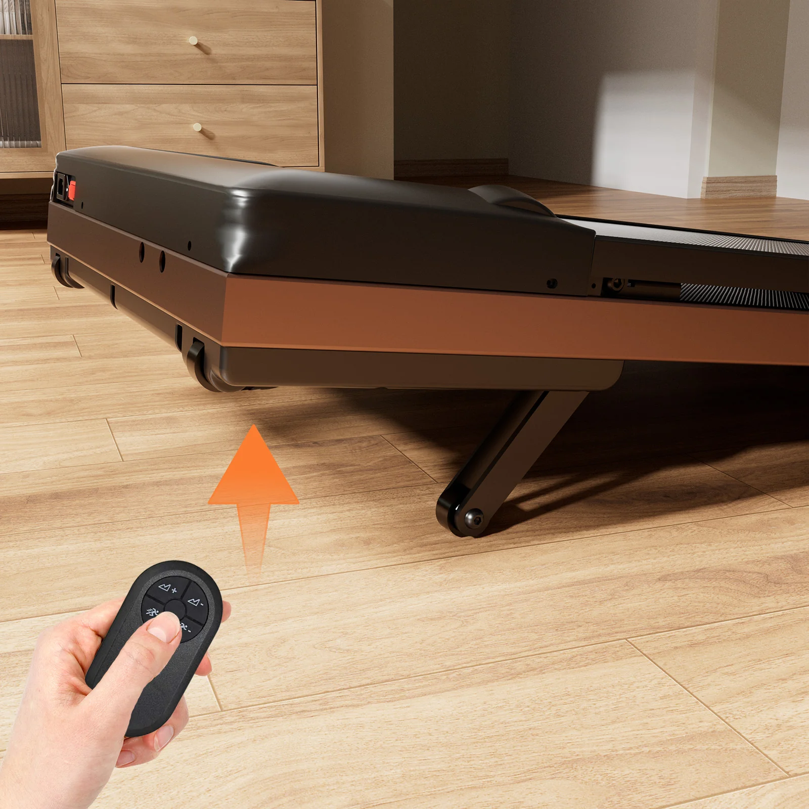 DeerRun Z10 12% Auto Incline Smart Walking Pad Treadmill with remote control-Black - Image 11