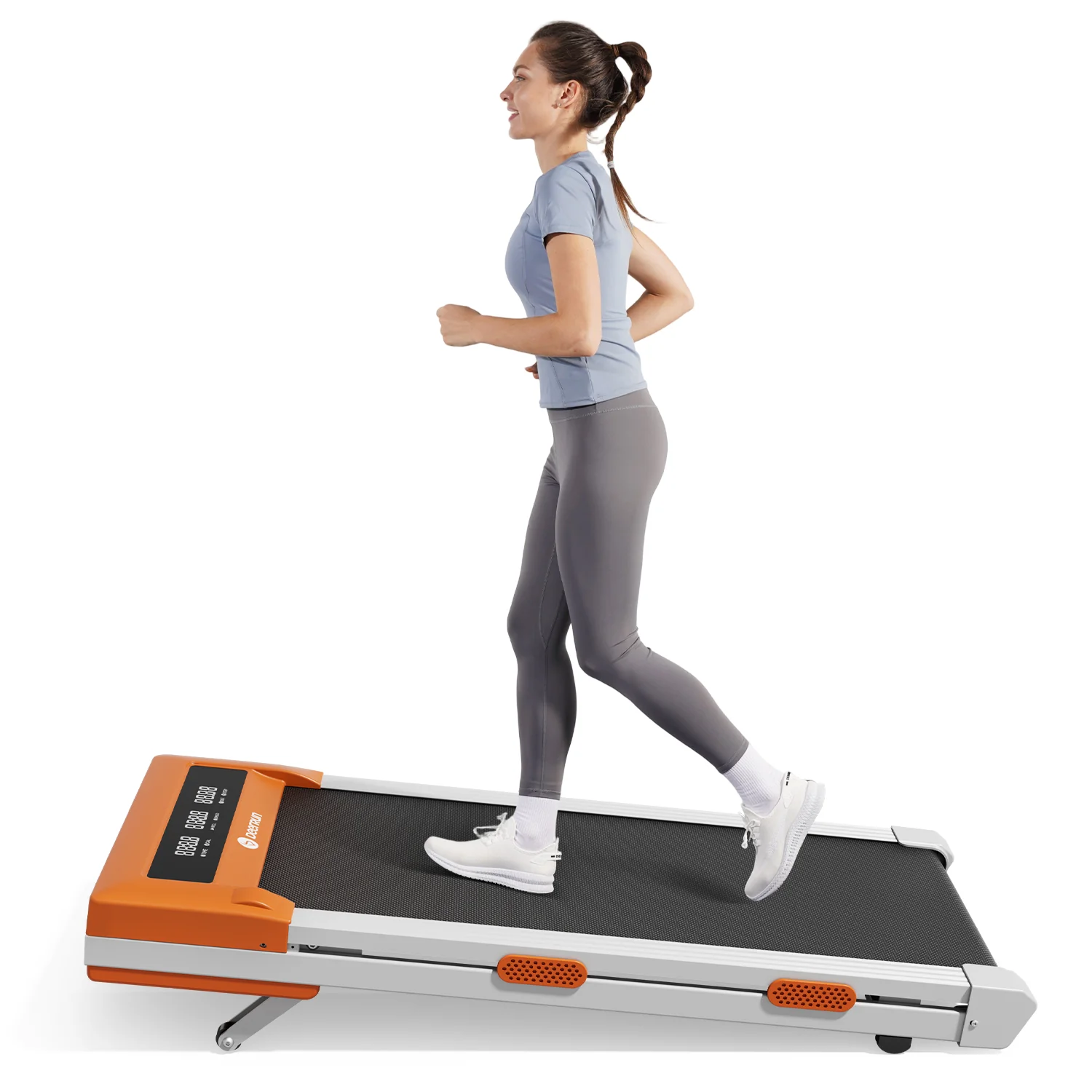 DeerRun Z10 Smart Walking Pad Treadmill with remote control 12% Auto Incline - Luxe Orange - Image 20