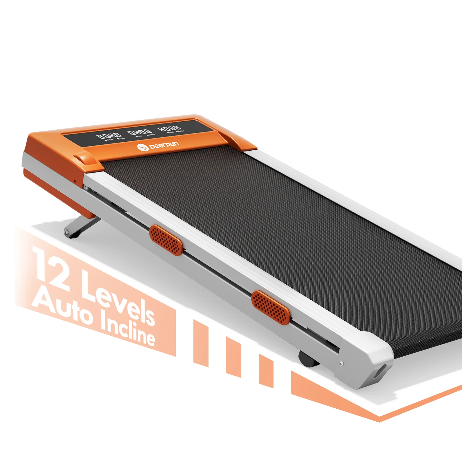 DeerRun Z10 Smart Walking Pad Treadmill with remote control 12% Auto Incline - Luxe Orange - Image 4