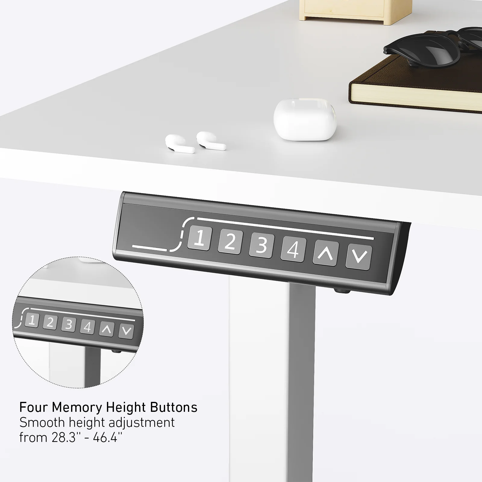DeerRun®Electric Standing Desk, 39 x 23 Inches Height Adjustable - Image 6