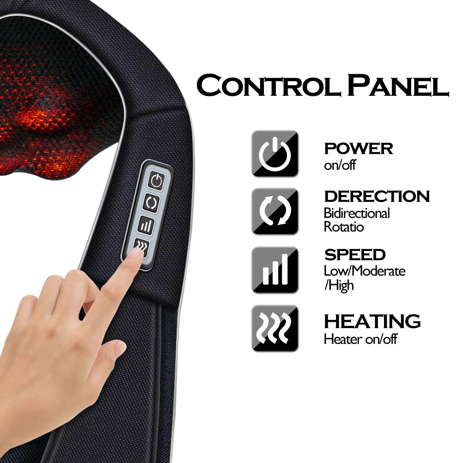 DeerRun® Heated Shoulder and Back Massager - Deep Tissue Relief - Image 3