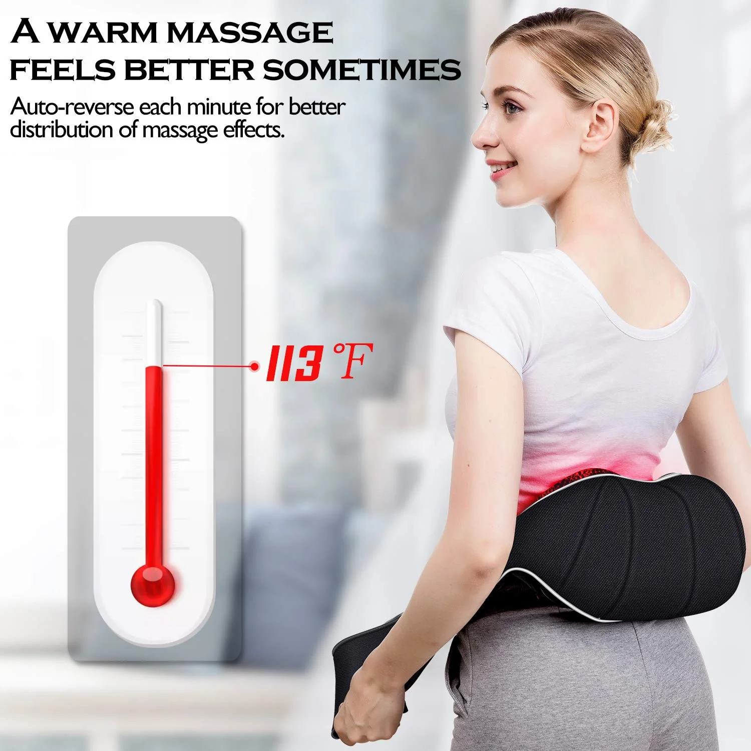 DeerRun® Heated Shoulder and Back Massager - Deep Tissue Relief - Image 4