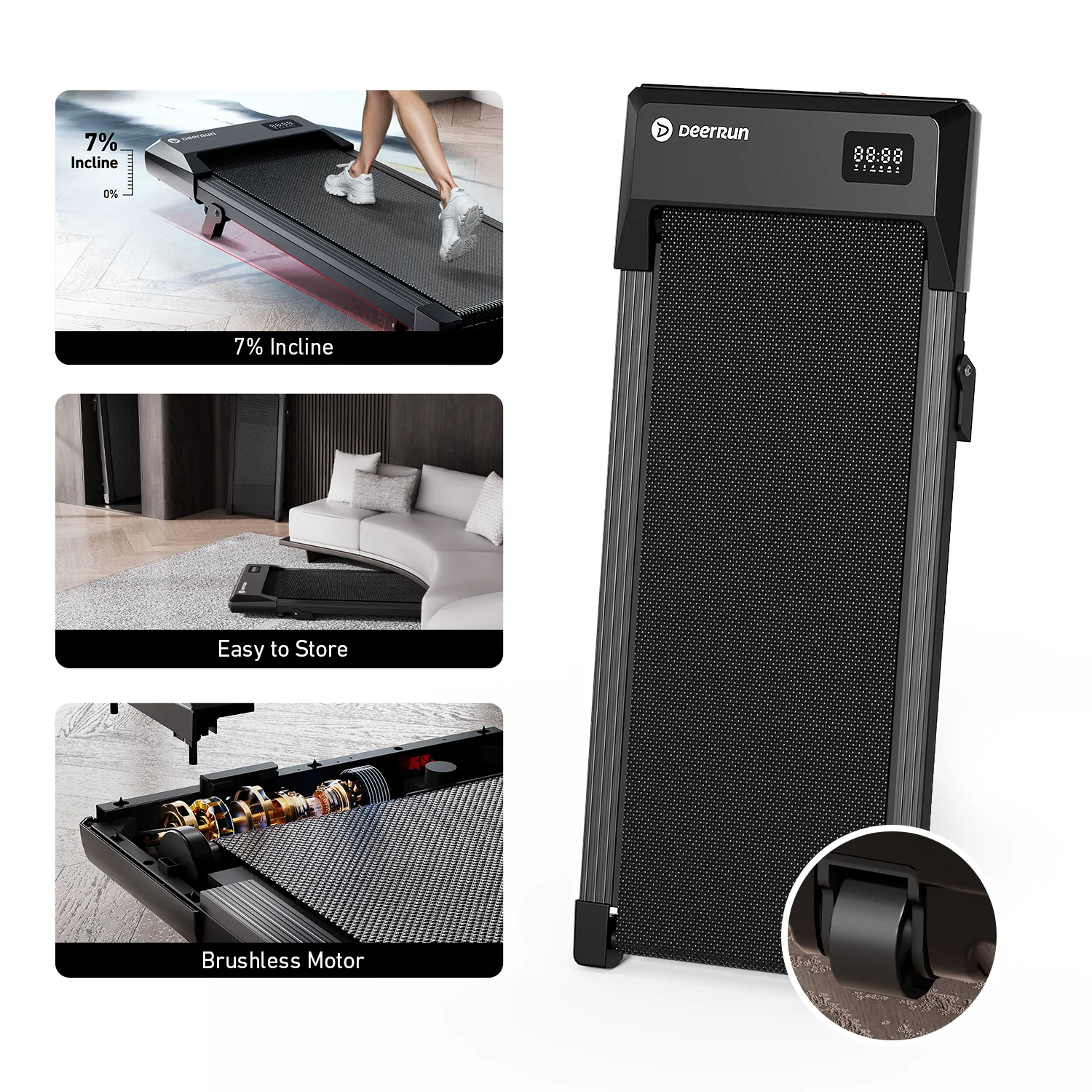 DeerRun 2026 Q2 Urban Plus Smart Walking Pad with 7% Incline for Space-Saving Active Walking - Image 16