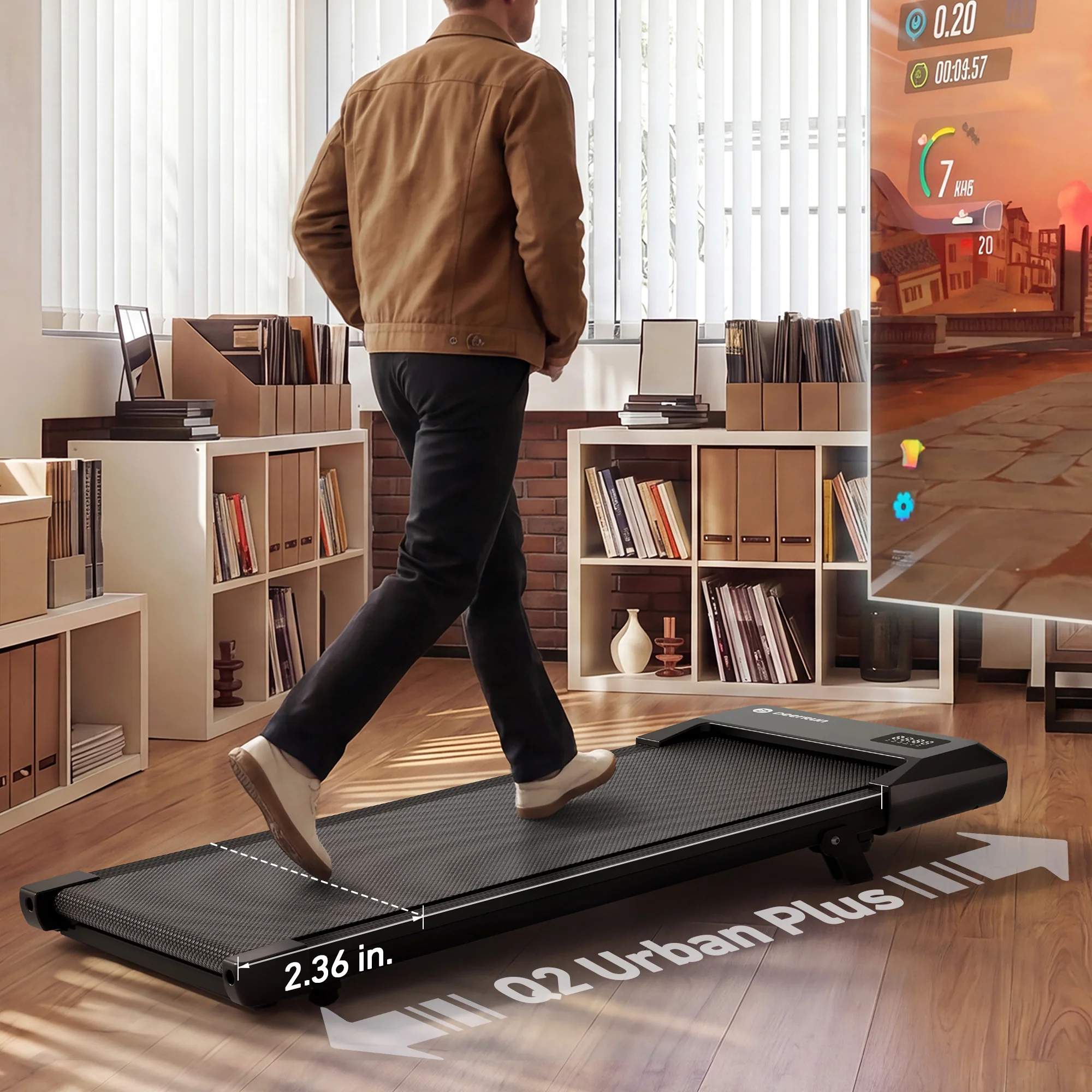 DeerRun 2026 Q2 Urban Plus Smart Walking Pad with 7% Incline for Space-Saving Active Walking - Image 3